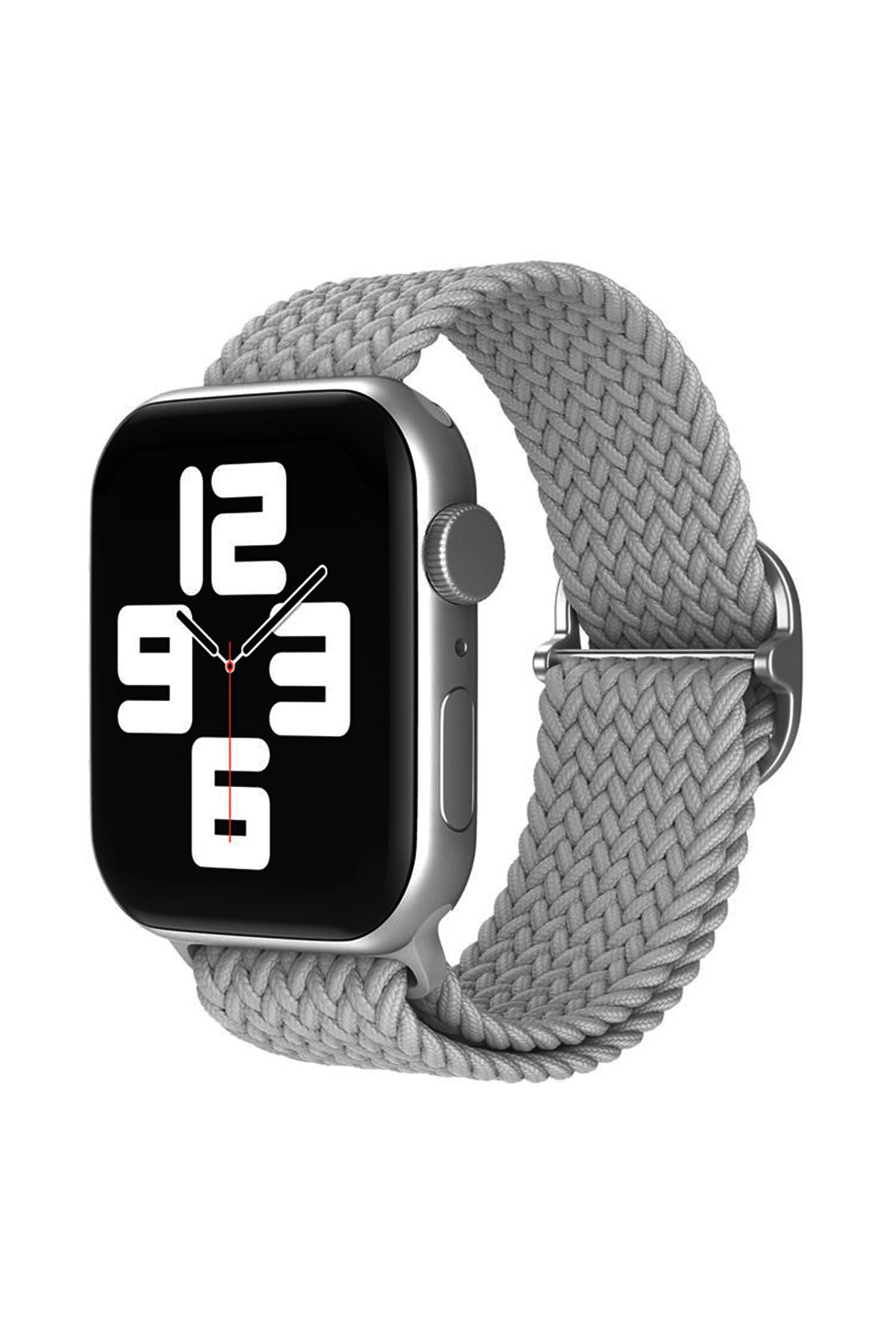 Newface Apple Watch Ultra 49mm Hasırlı Cırtcırtlı Kordon - Haki Yeşil-Sarı