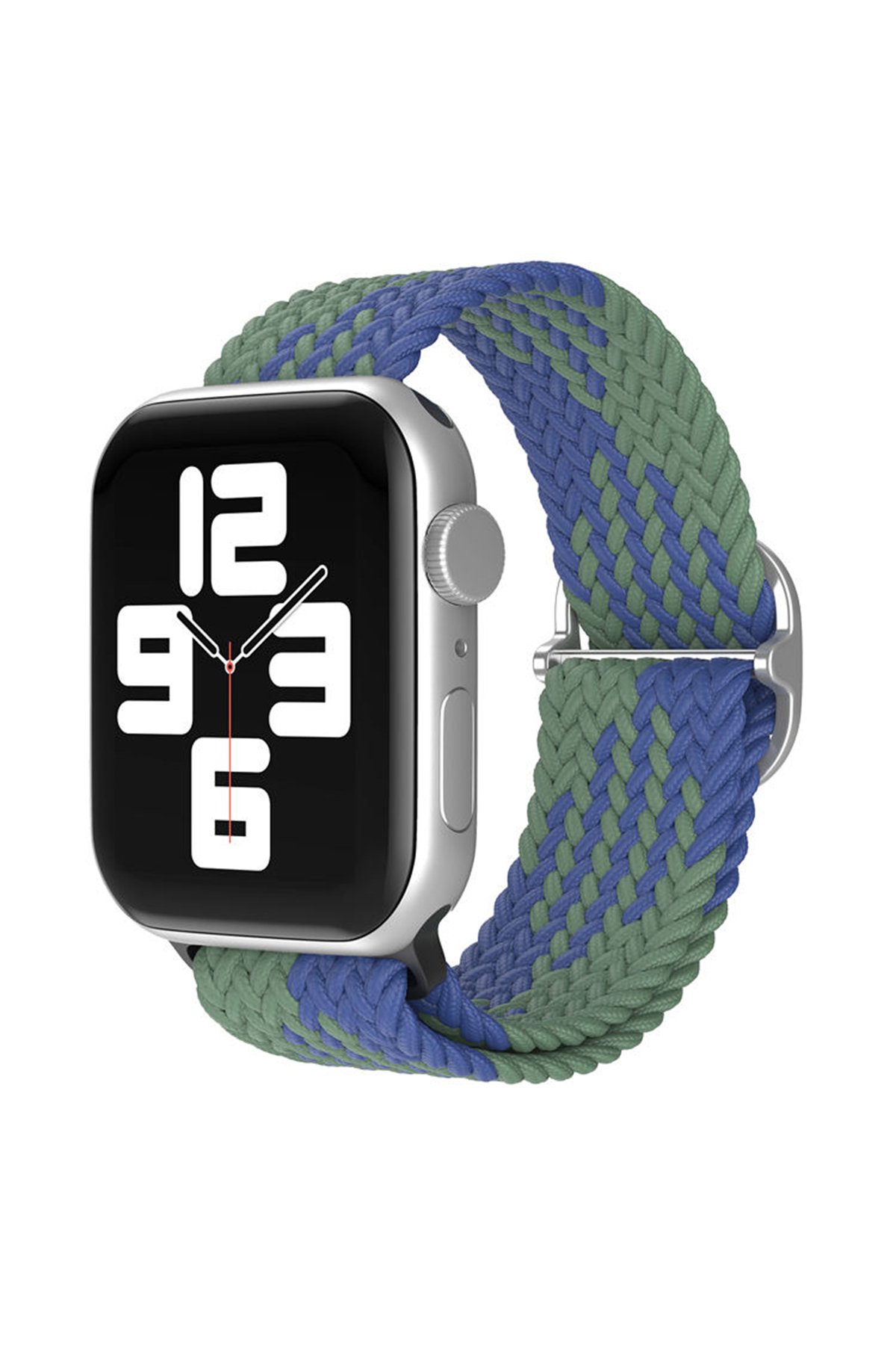 Newface Apple Watch Ultra 49mm Star Kordon - Zigzag Mavi-Yeşil