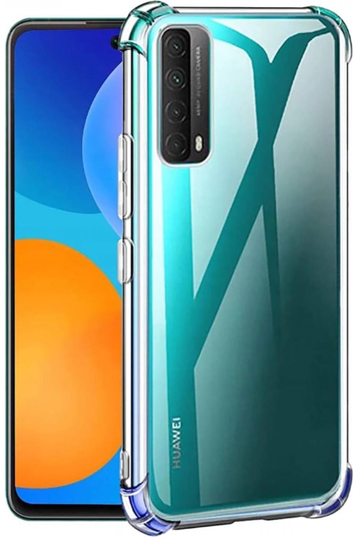 Newface Huawei P Smart 2021 Kılıf Auto Focus Karbon Kapak - Siyah