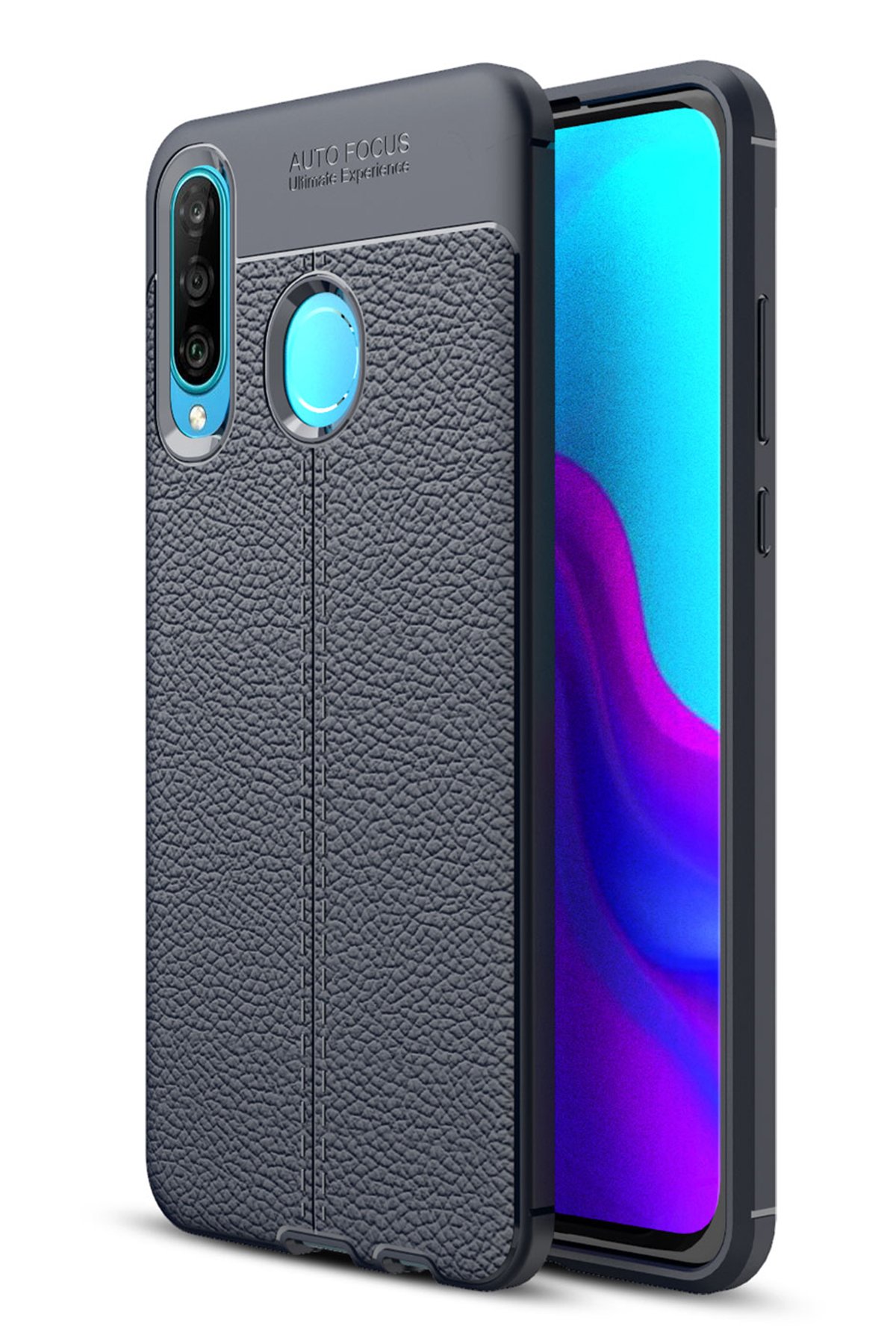 Newface Huawei P30 Lite Kılıf Volet Silikon - Mavi