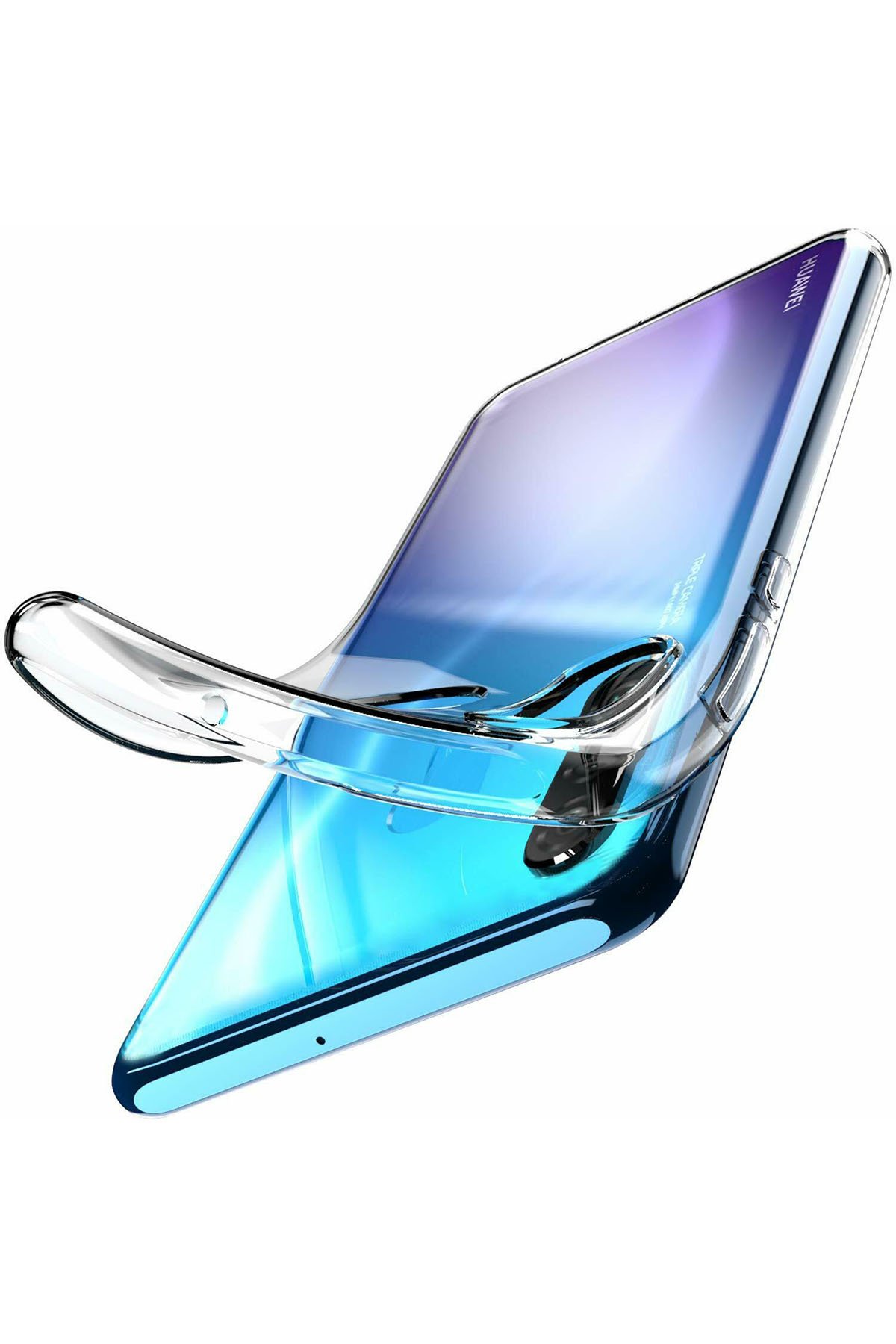 Newface Huawei P30 Lite Kılıf Nano içi Kadife Silikon - Mor