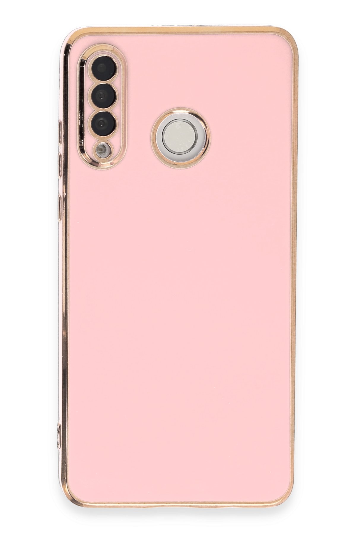 Newface Huawei P30 Lite Kılıf Sofya Yüzüklü Silikon Kapak - Gold