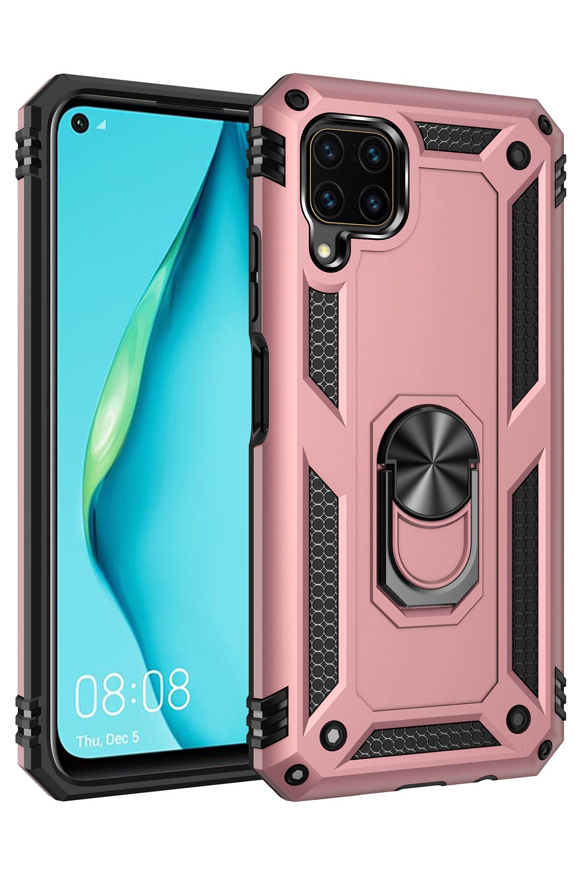 Newface Huawei P40 Lite Kılıf Miami Şeffaf Silikon - Gri