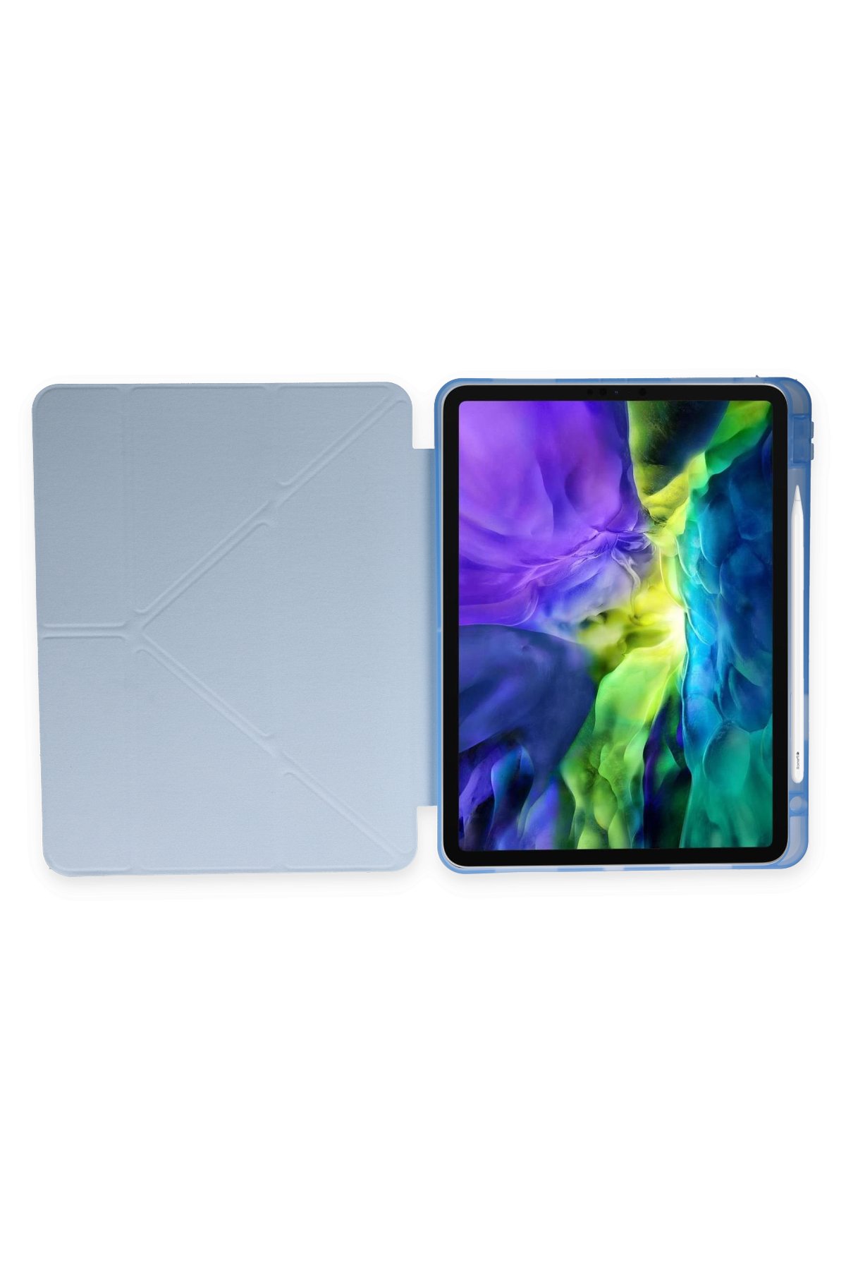 Newface iPad 10.2 (8.nesil) Kılıf Kalemlikli Mars Tablet Kılıfı - Açık Yeşil