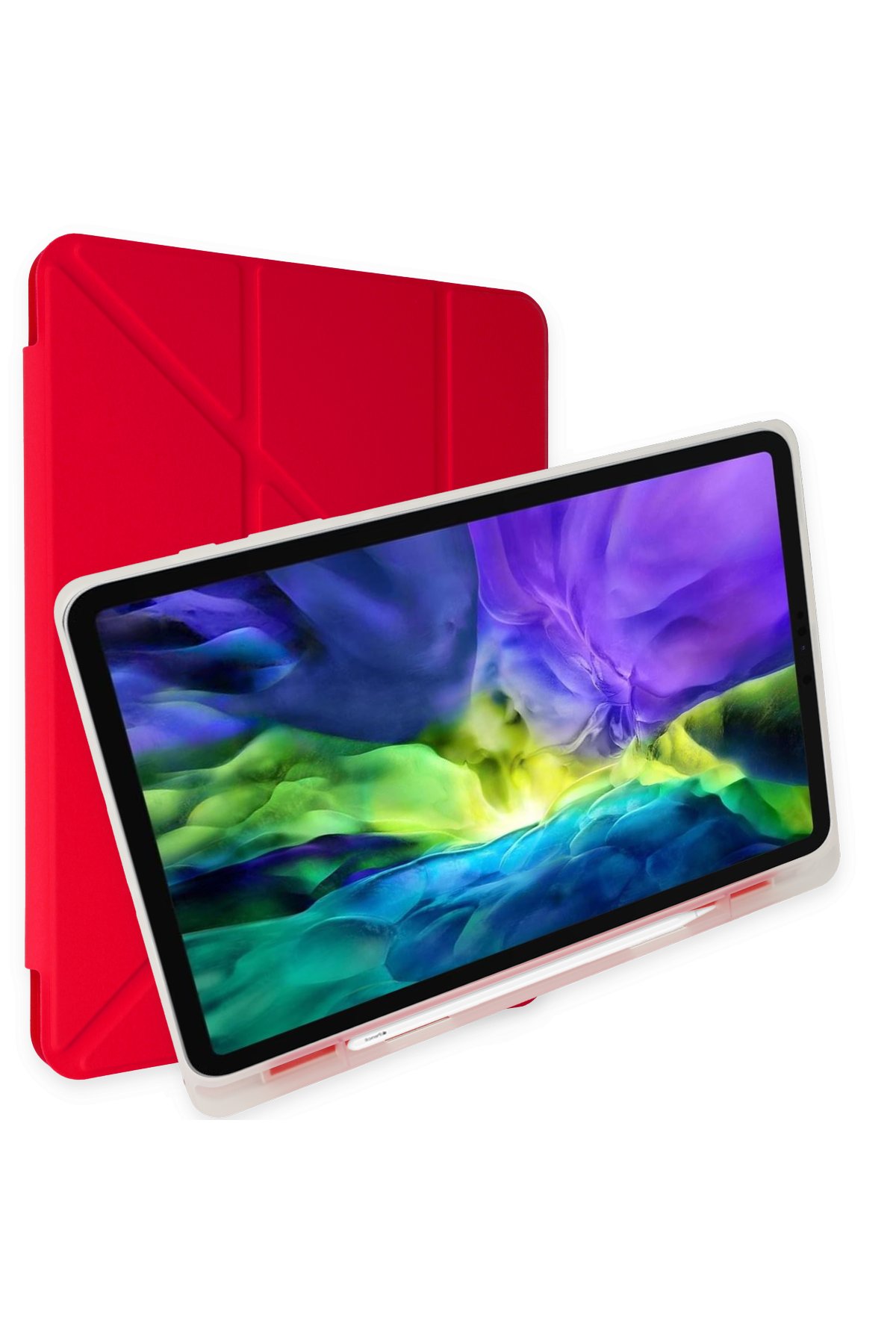 Newface iPad 2022 10.9 (10.nesil) Kılıf Kalemlikli Mars Tablet Kılıfı - Mor