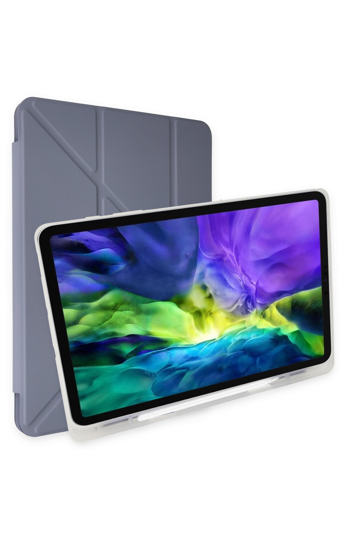 Newface iPad 2022 10.9 (10.nesil) Kılıf Color Karbon Tablet Kılıfı - Siyah