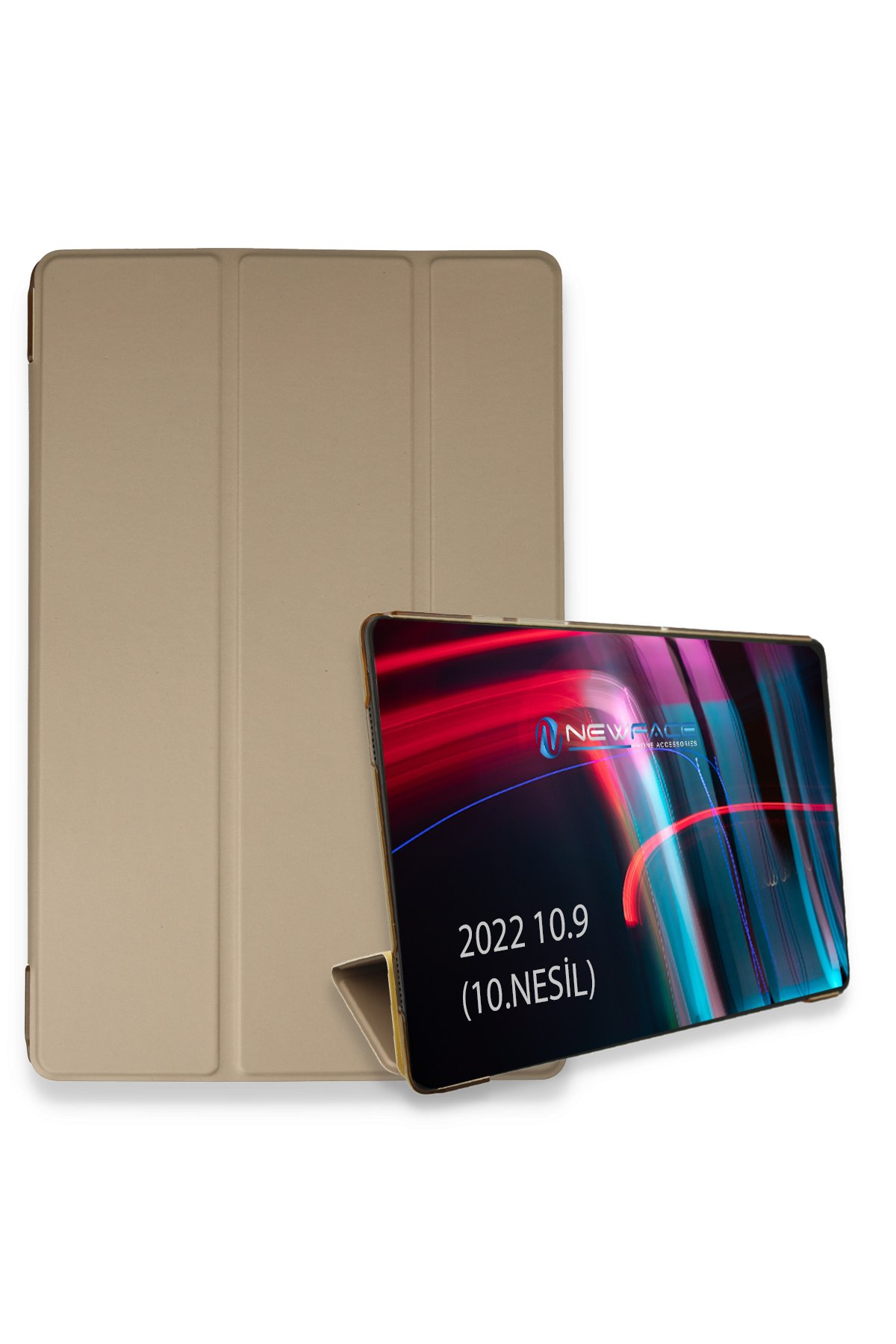 Newface iPad 2022 10.9 (10.nesil) Kılıf Color Karbon Tablet Kılıfı - Siyah