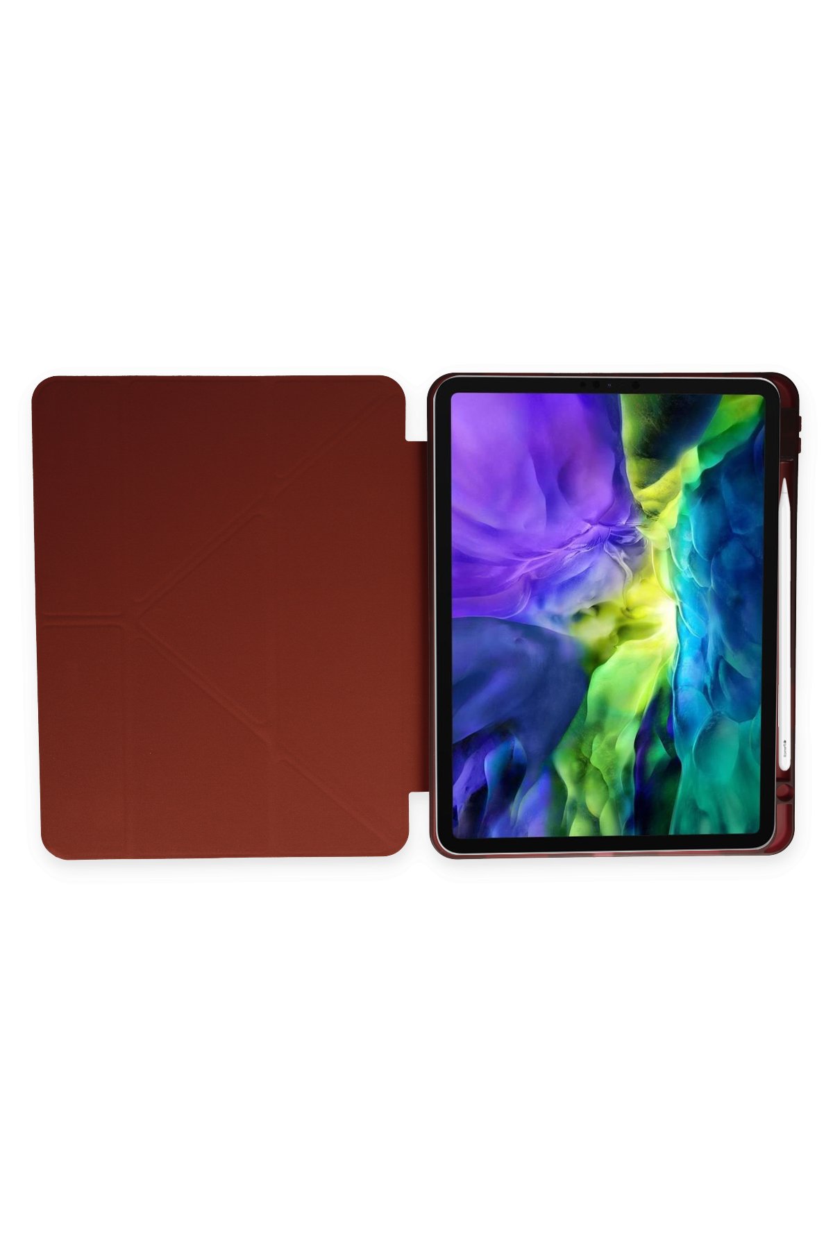 Newface iPad Air 4 10.9 Kılıf 360 Tablet Deri Kılıf - Mürdüm