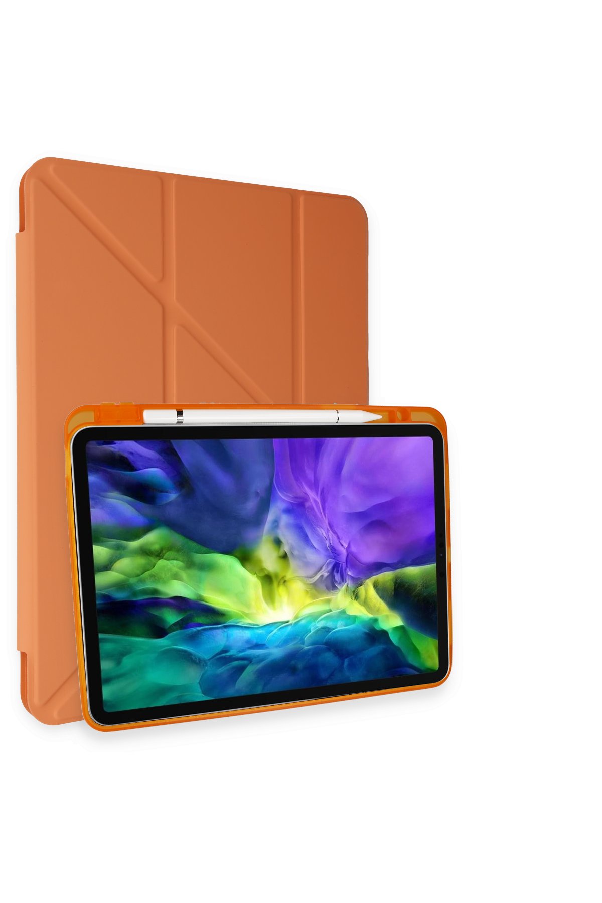 Newface iPad Air 5 (2022) Kılıf Color Karbon Tablet Kılıfı - Lacivert