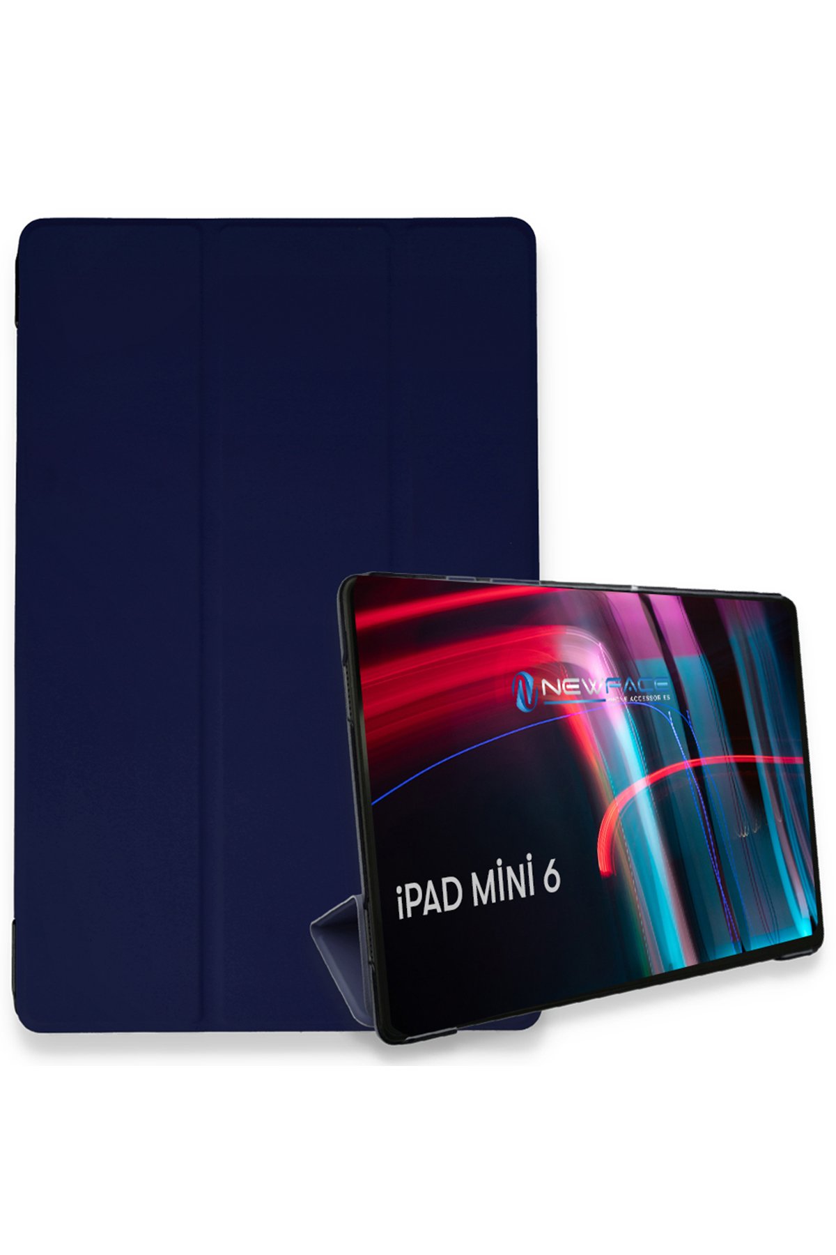 Newface iPad Mini 6 Kılıf 360 Tablet Deri Kılıf - Pembe