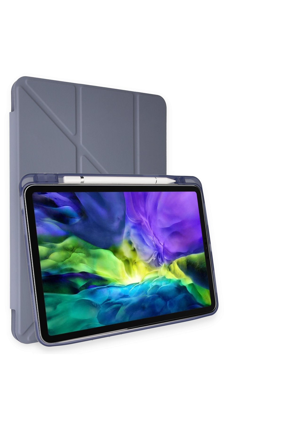 Newface iPad Pro 11 (2021) Kılıf Hand Strap Tablet Kılıfı - Mürdüm