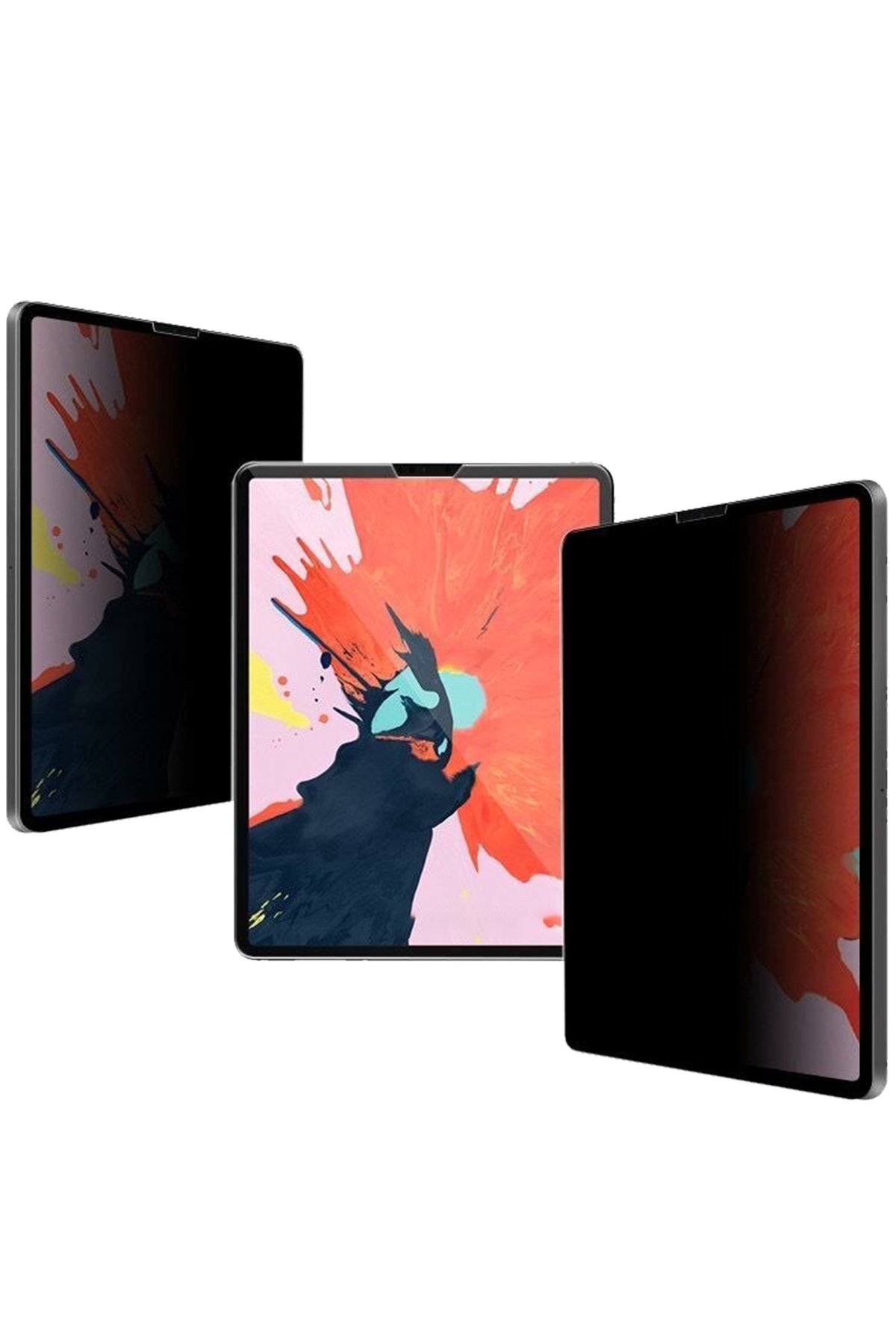 Newface iPad Pro 12.9 (2020) Kılıf İnter Ledli Klavyeli Tablet Kılıfı - Siyah