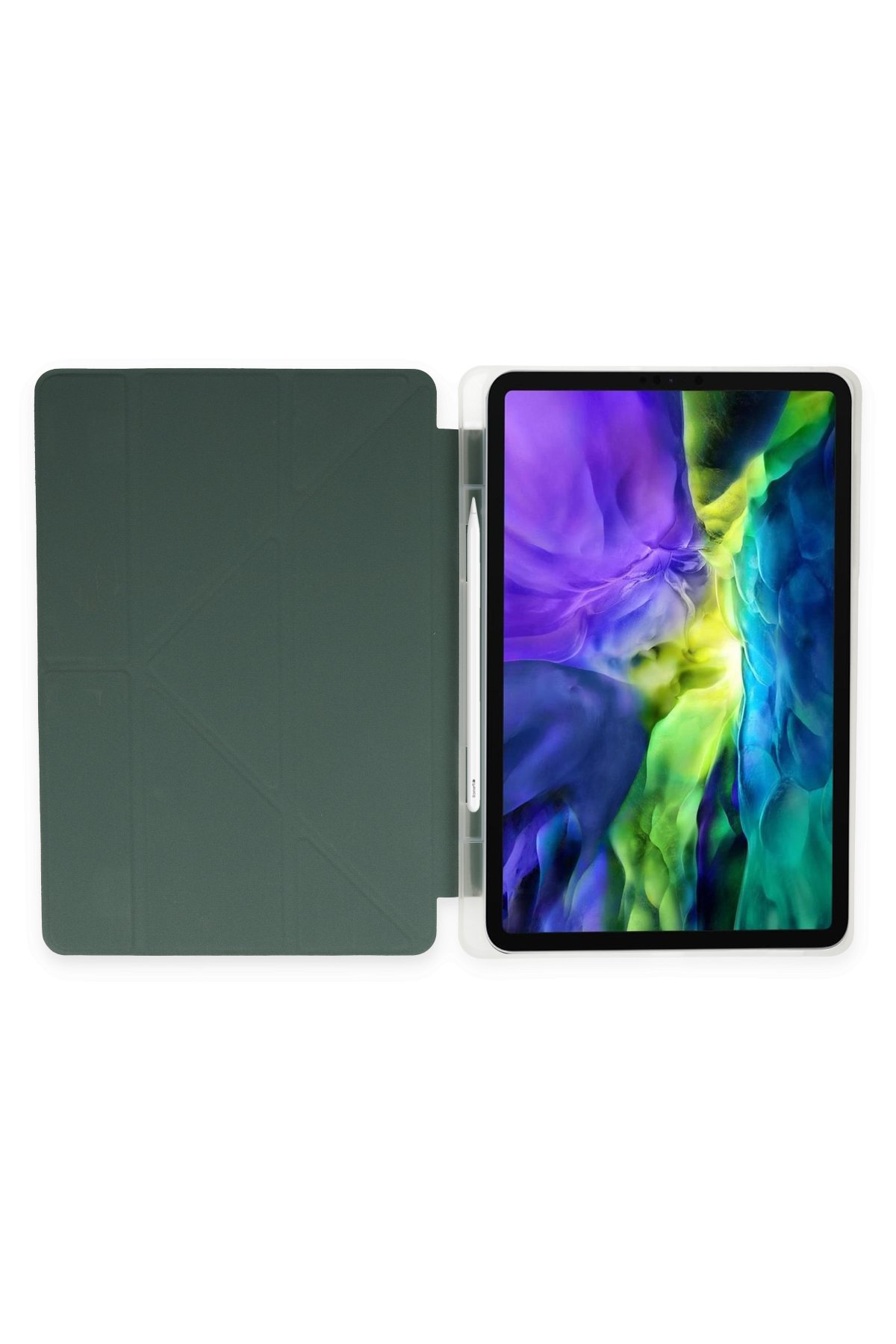 Newface iPad Pro 12.9 (2021) Kılıf Magic Dönen Klavyeli Tablet Kılıf - Pembe