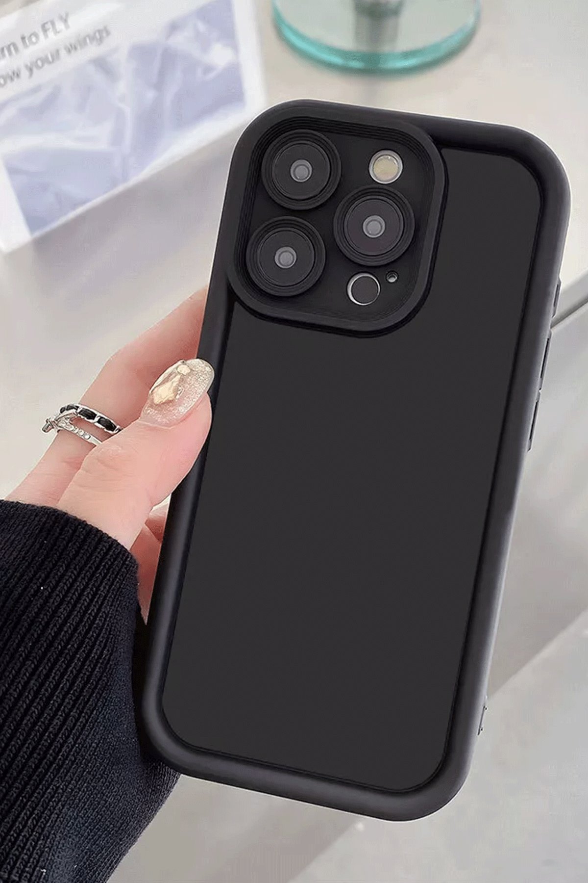 Newface iPhone 11 Kılıf Montreal Yüzüklü Silikon Kapak - Yeşil