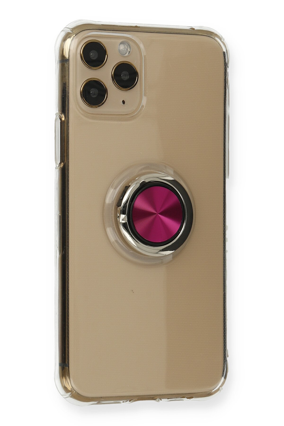 Newface iPhone 11 Pro Kılıf Coco Deri Silikon Kapak - Pudra