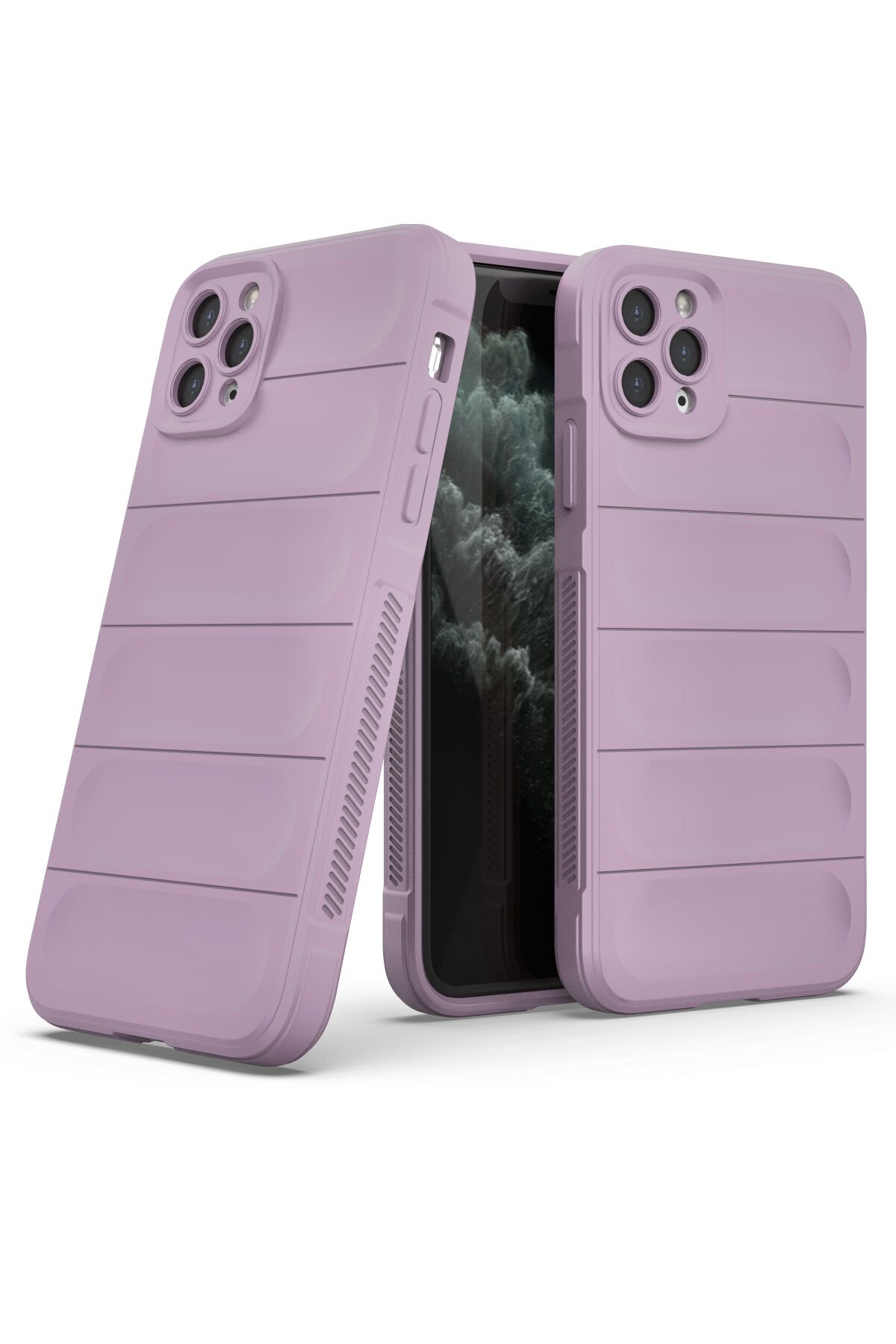 Newface iPhone 11 Pro Kılıf Miami Şeffaf Silikon - Kırmızı