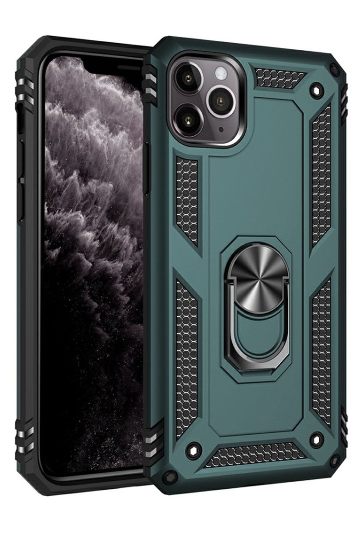 Newface iPhone 11 Pro Metal Kamera Lens Koruma Cam - Açık Yeşil