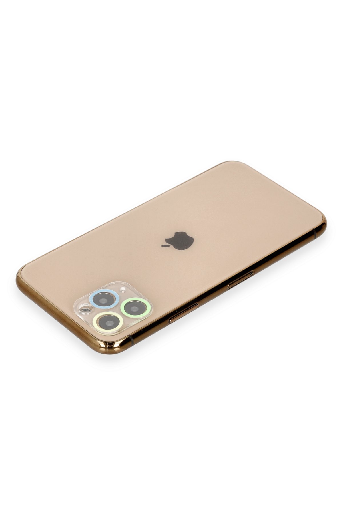 Newface iPhone 11 Pro Max Kılıf Razer Lensli Silikon - Gold