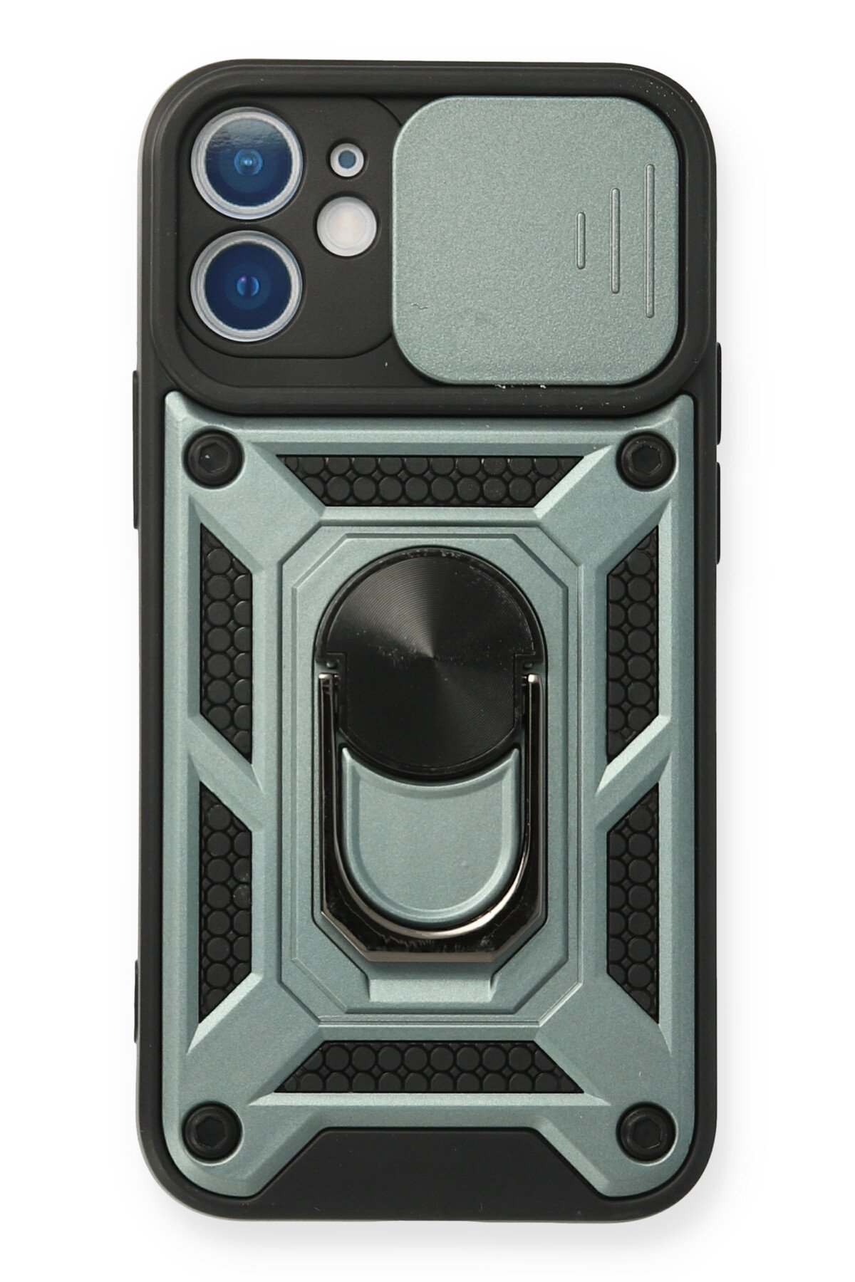 Newface iPhone 12 Mini Kılıf Viktor Yüzüklü Silikon - Lila