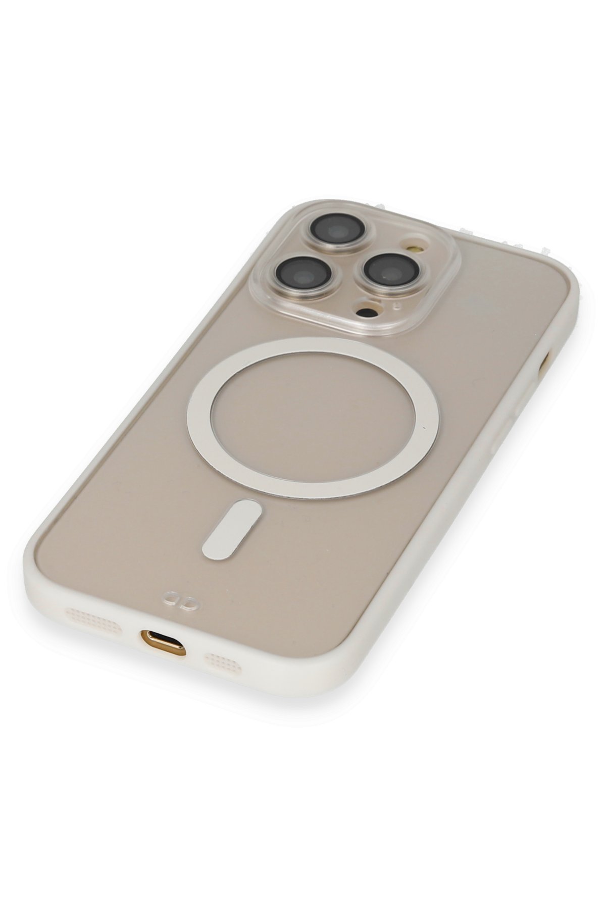 Newface iPhone 12 Pro Kılıf Jack Magneticsafe Lens Silikon - Gold