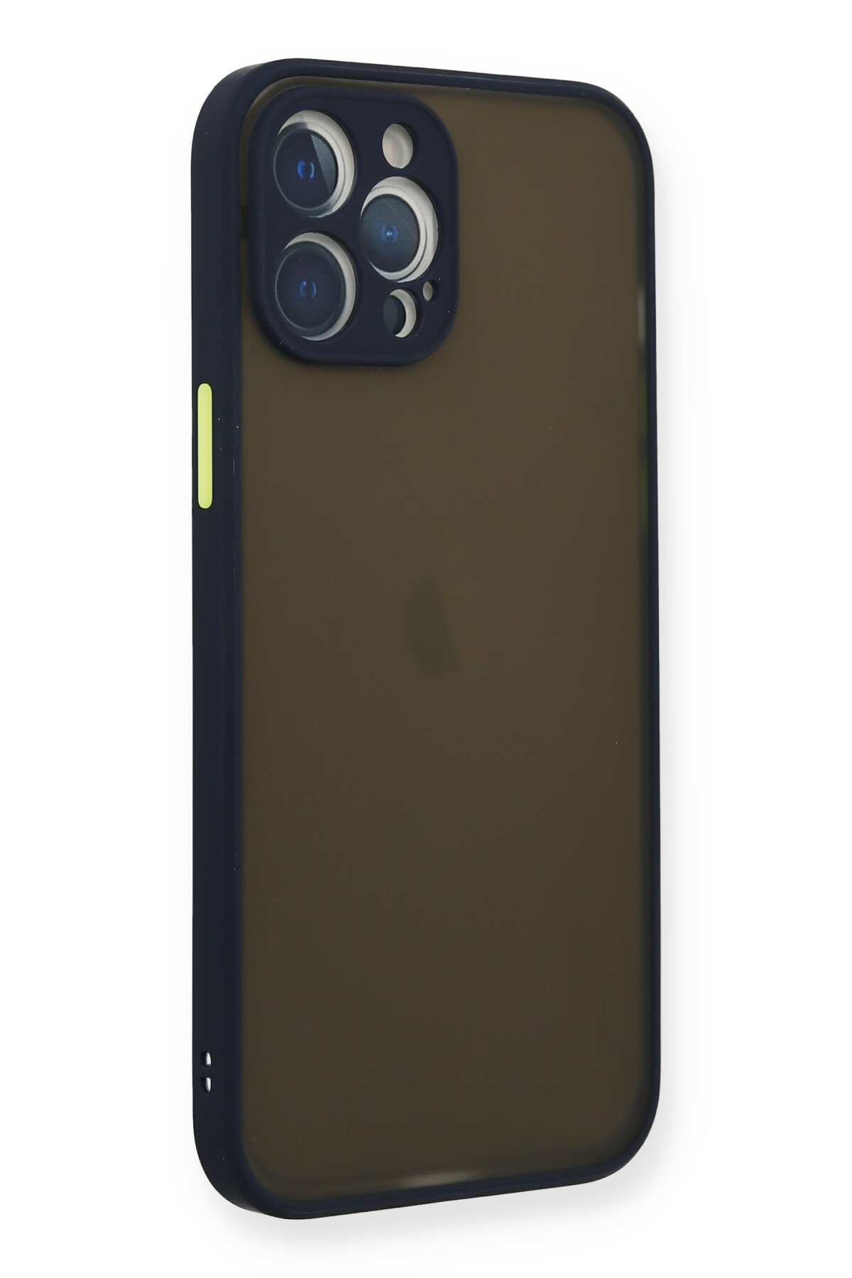 Newface iPhone 12 Pro Kılıf Razer Lensli Silikon - Mavi