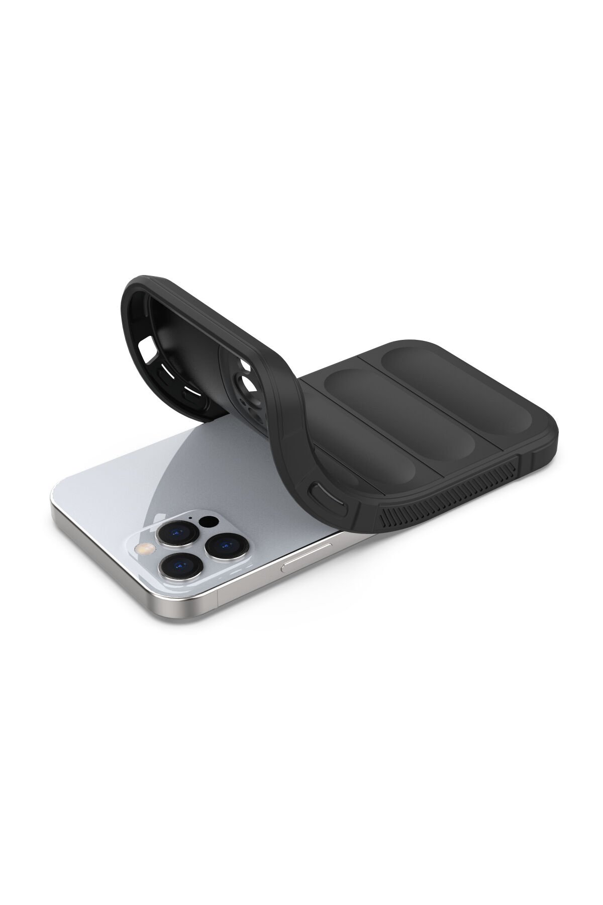 Newface iPhone 12 Pro Kılıf Nano içi Kadife Silikon - Koyu Lila