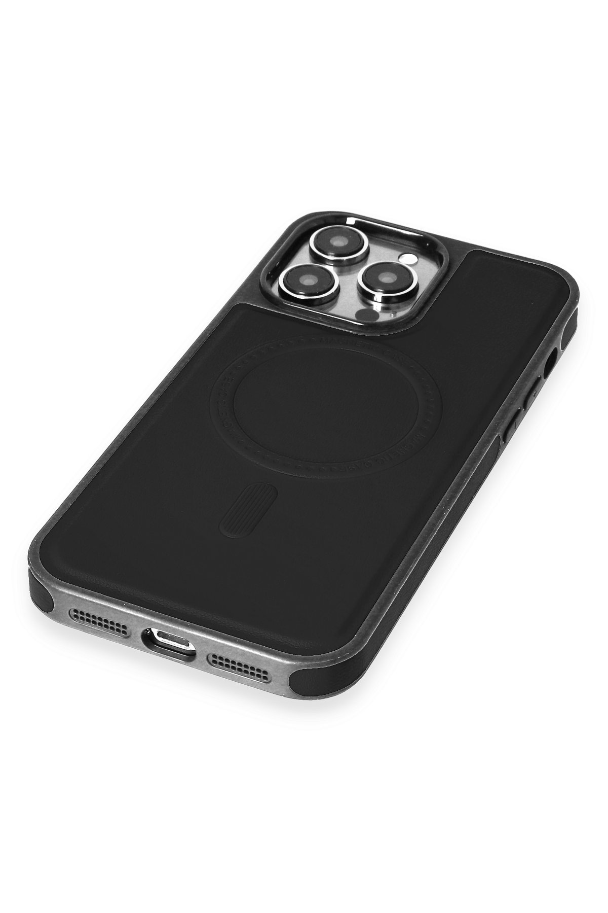 Newface iPhone 12 Pro Kılıf Magneticsafe Lazer Silikon - Siyah