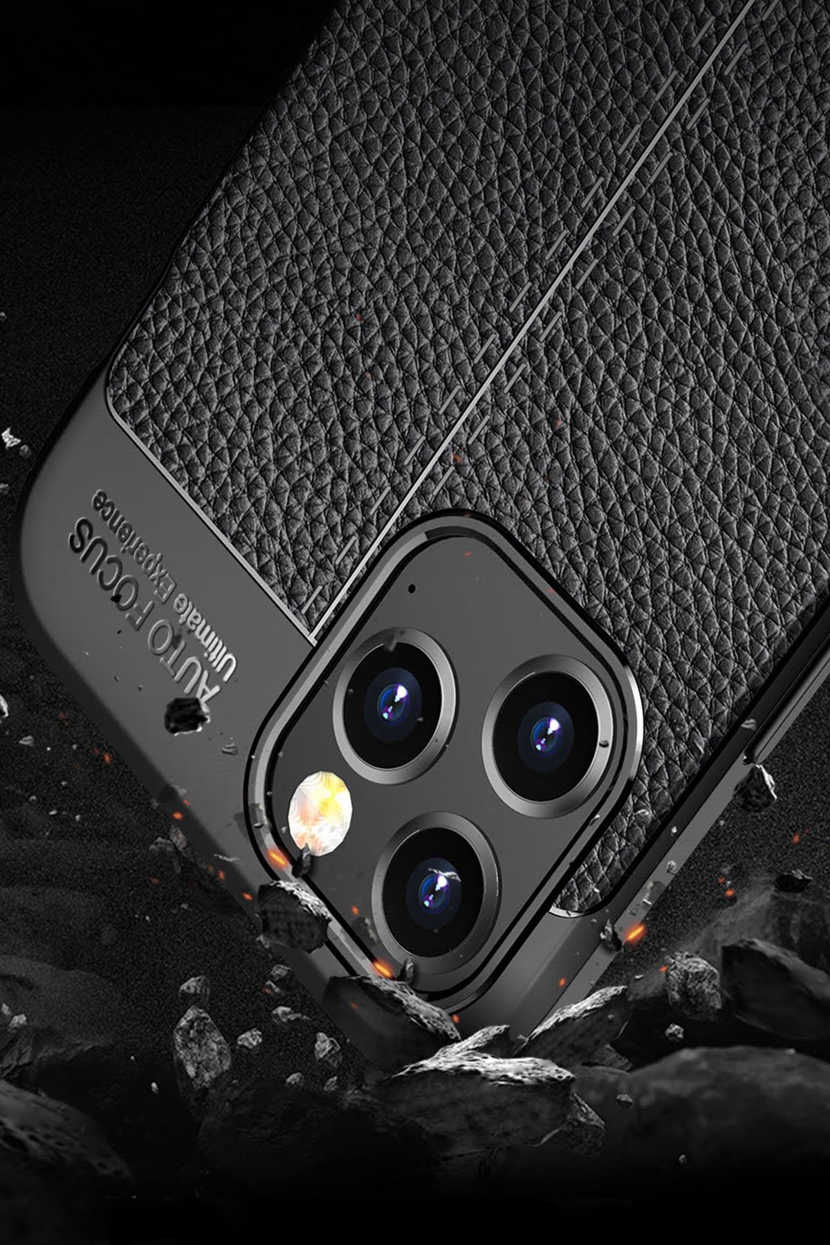 Newface iPhone 12 Pro Max Kılıf Ebruli Lansman Silikon - Sarı-Mavi