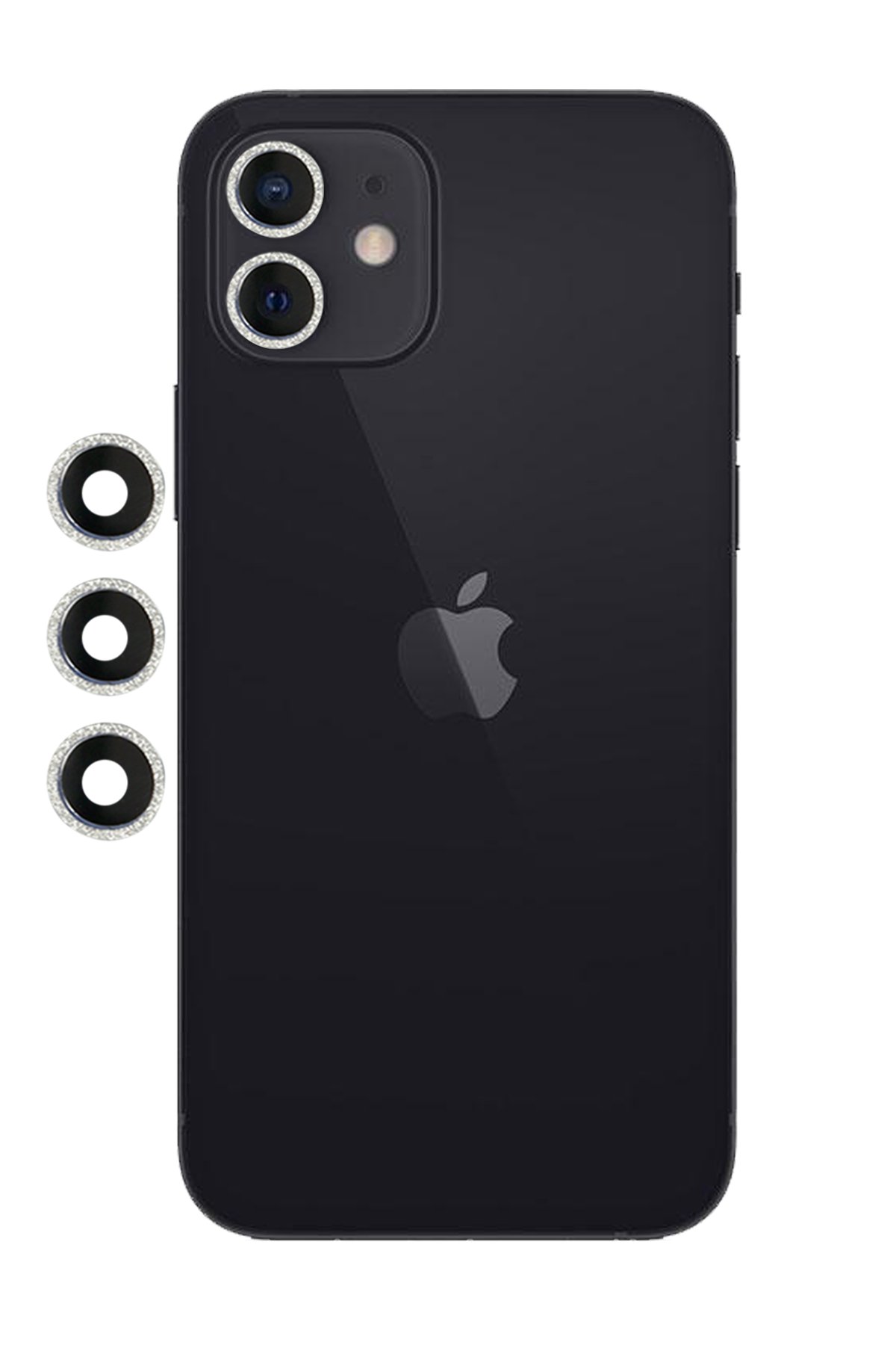 Newface iPhone 12 Kılıf Joke Taşlı Silikon - Mor