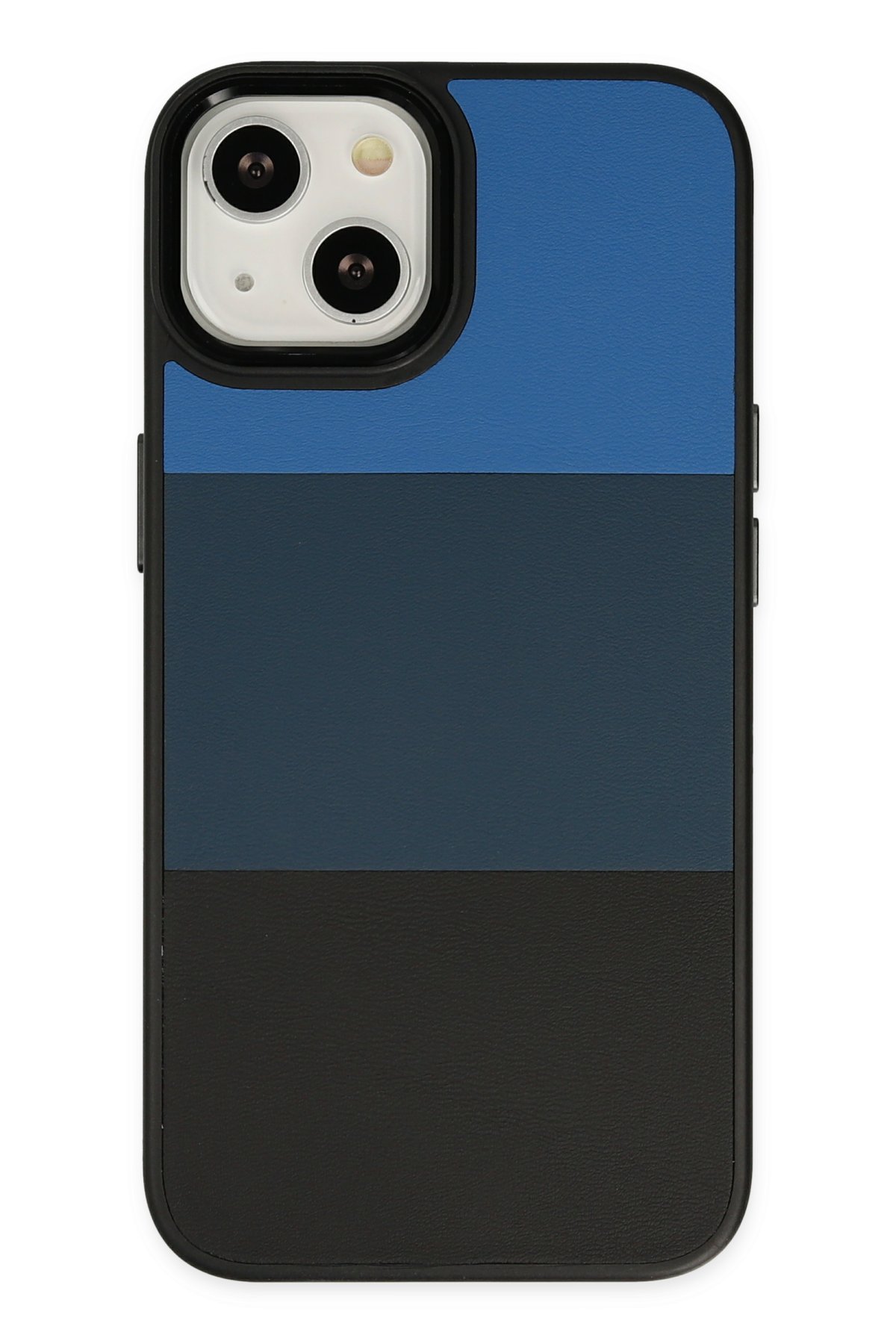 Newface iPhone 13 Kılıf Zegna Yüzüklü Silikon Kapak - Mavi