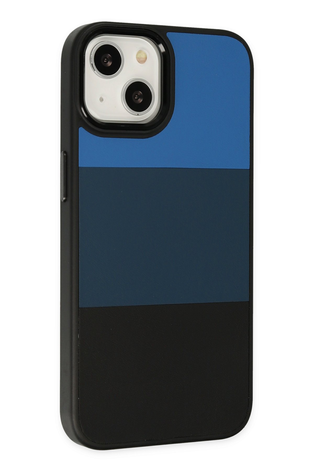 Newface iPhone 13 Kılıf Zegna Yüzüklü Silikon Kapak - Mavi