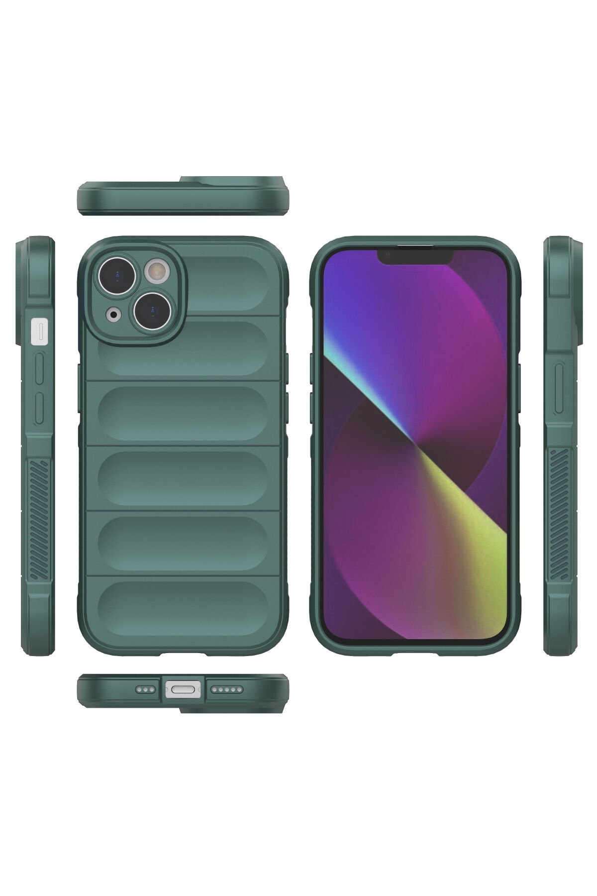 Newface iPhone 13 Kılıf Range Yüzüklü Silikon - Mavi