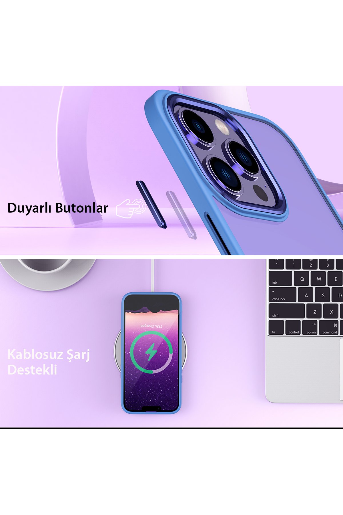 Newface iPhone 13 Kılıf Palm Buzlu Kamera Sürgülü Silikon - Yeşil