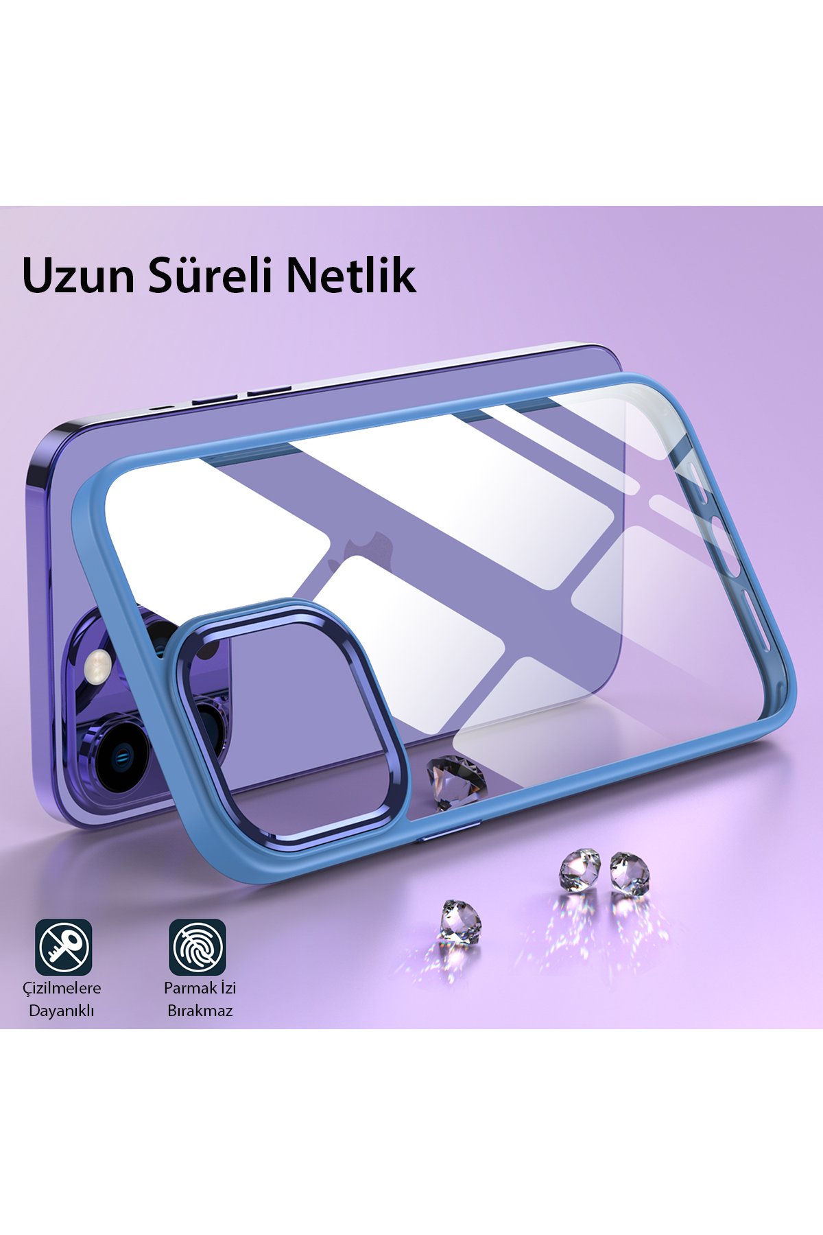 Newface iPhone 13 Kılıf Palm Buzlu Kamera Sürgülü Silikon - Yeşil