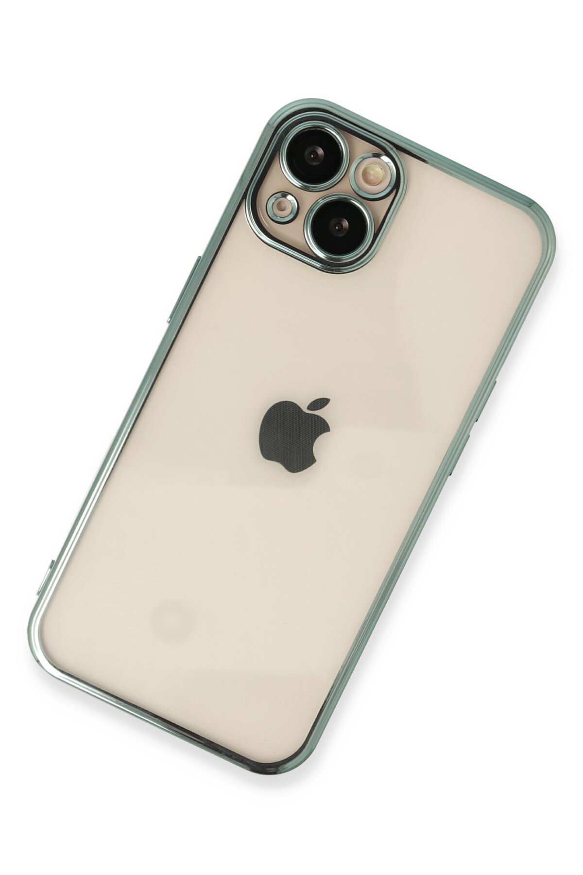 Newface iPhone 14 Plus Kılıf Sofya Yüzüklü Silikon Kapak - Siyah