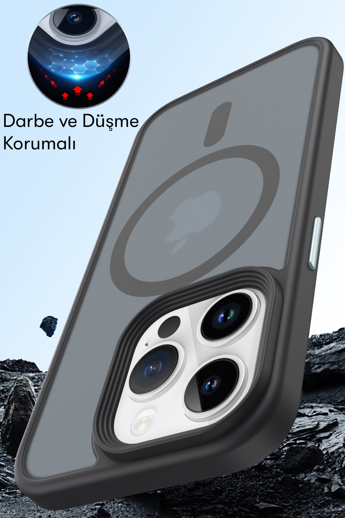 Newface iPhone 13 Pers Alüminyum Kamera Lens - Kırmızı