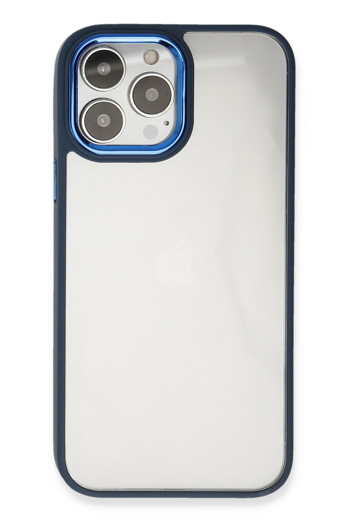 Newface iPhone 14 Pro Kılıf Anka PC Sert Metal Kapak - Mavi