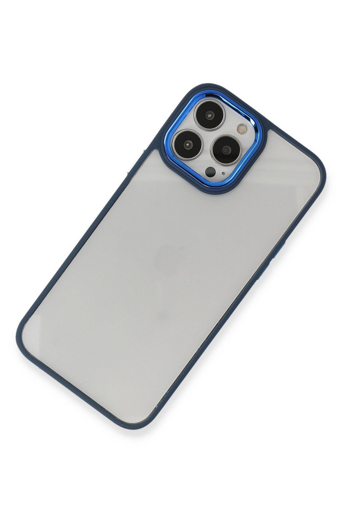 Newface iPhone 14 Pro Kılıf Anka PC Sert Metal Kapak - Mavi