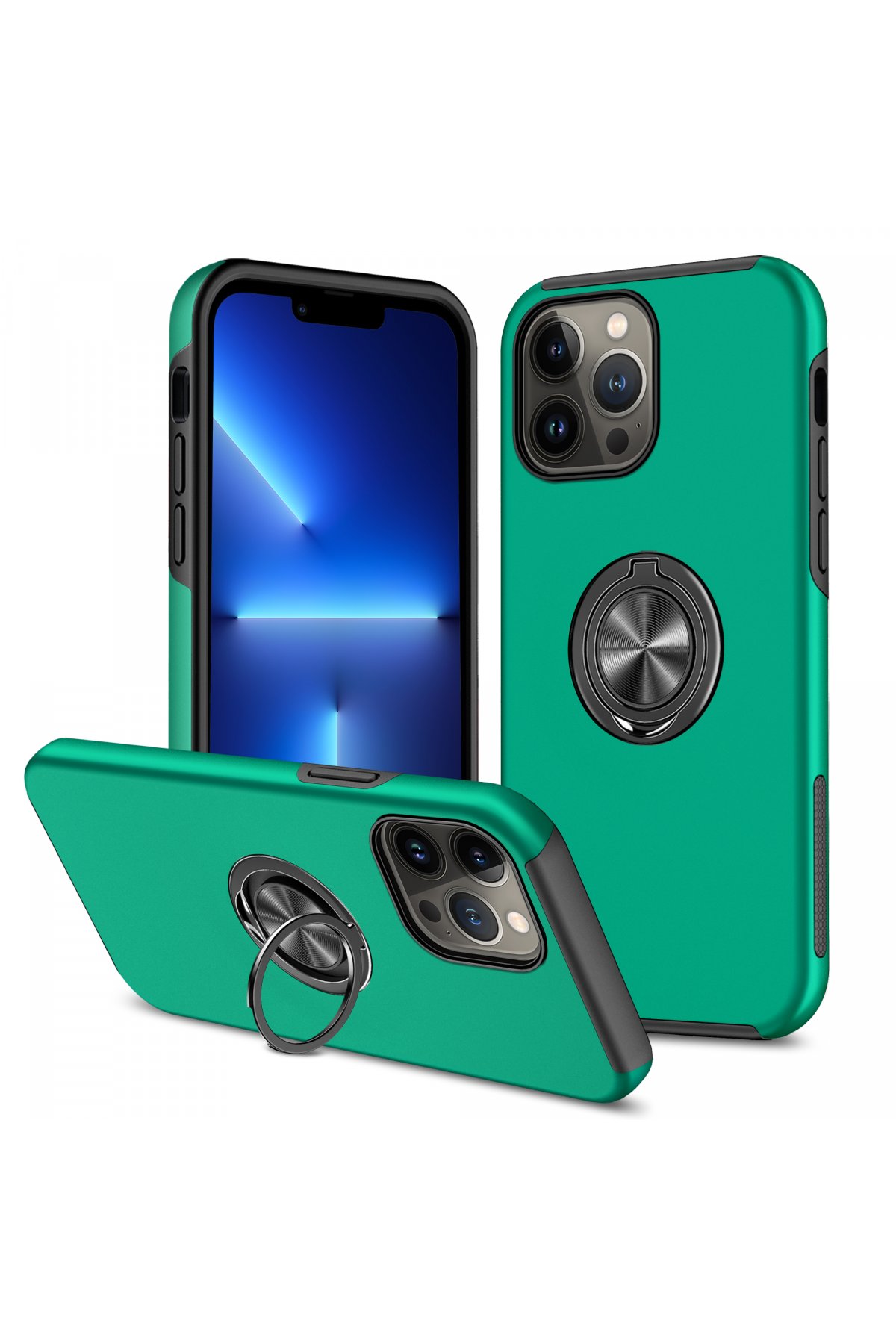 Newface iPhone 13 Pro Kılıf Mudo Magneticsafe Standlı Kapak - Sierra Blue