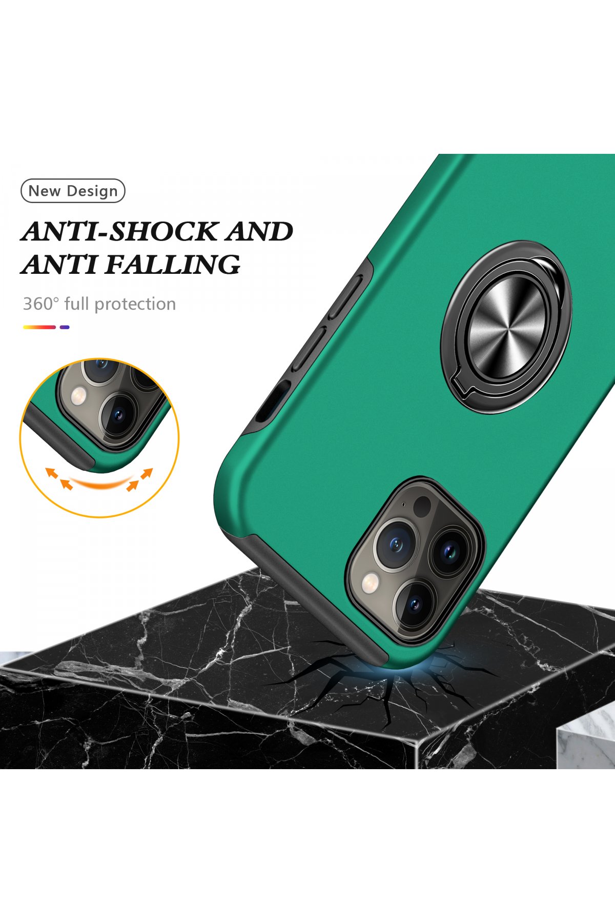 Newface iPhone 13 Pro Kılıf Mudo Magneticsafe Standlı Kapak - Sierra Blue