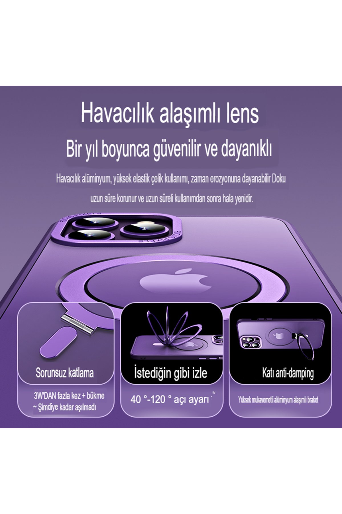 Newface iPhone 13 Pro Kılıf Glass Kapak - Mavi