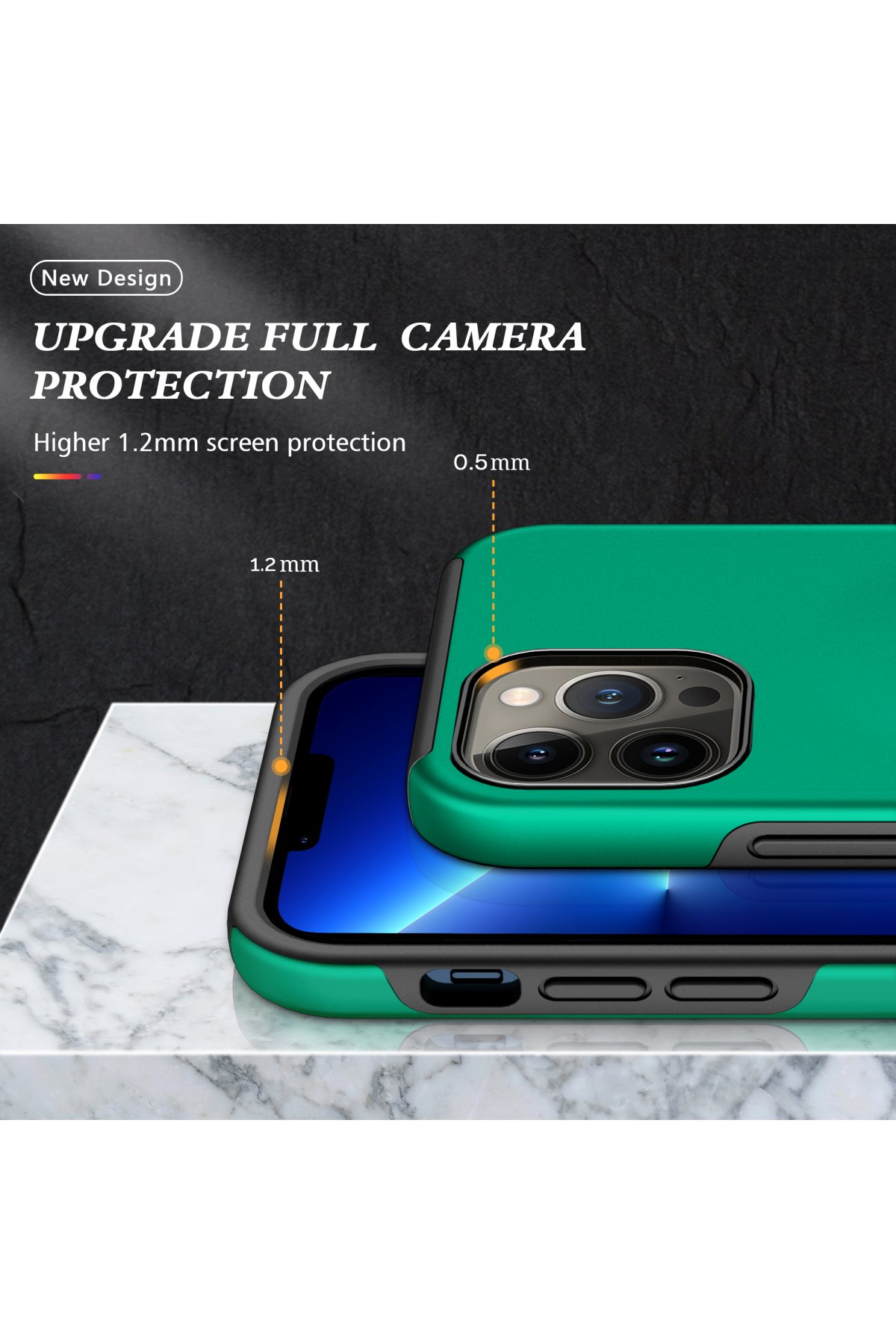 Newface iPhone 13 Pro Max Kılıf Dora Kapak - Haki Yeşil