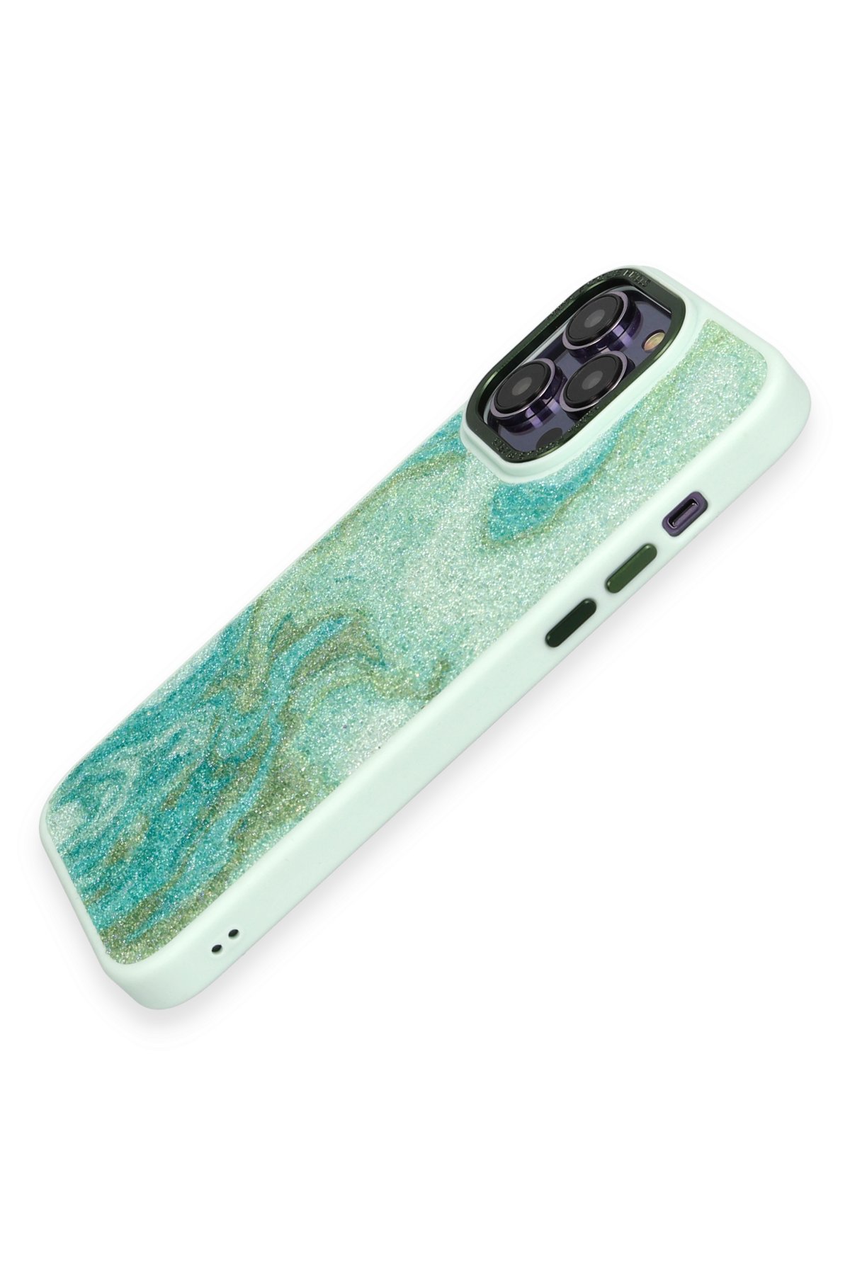 Newface iPhone 13 Pro Max Kılıf Divo Lazer Askılı Magsafe Kapak - Lila