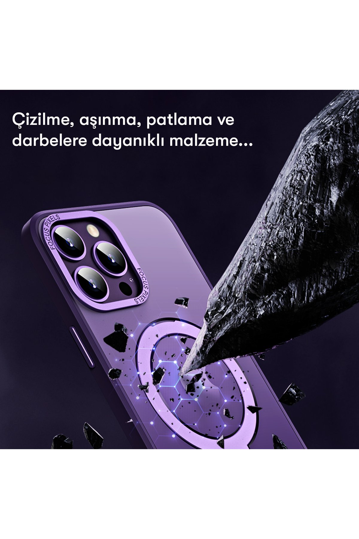 Newface iPhone 13 Pro Max Kılıf Merkür Magneticsafe Standlı Kapak - Koyu Yeşil