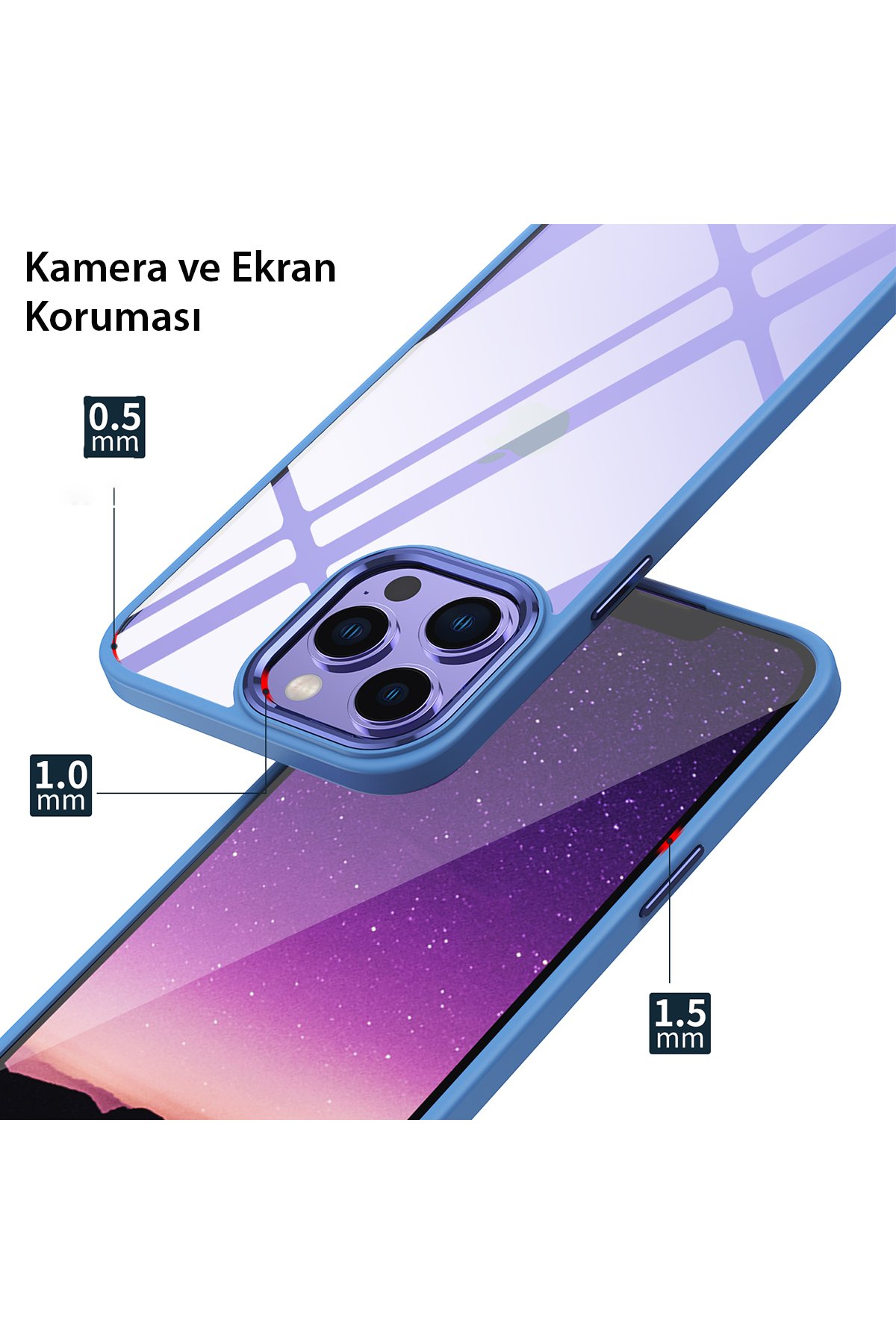 Newface iPhone 13 Pro Max Kılıf Armada Lensli Kapak - Siyah