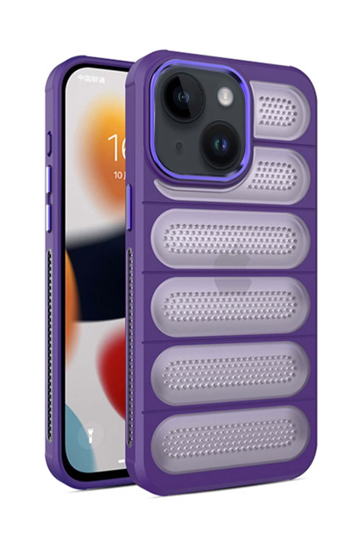 Newface iPhone 14 Kılıf Prada Desenli Kapak - Prada Mor - 3