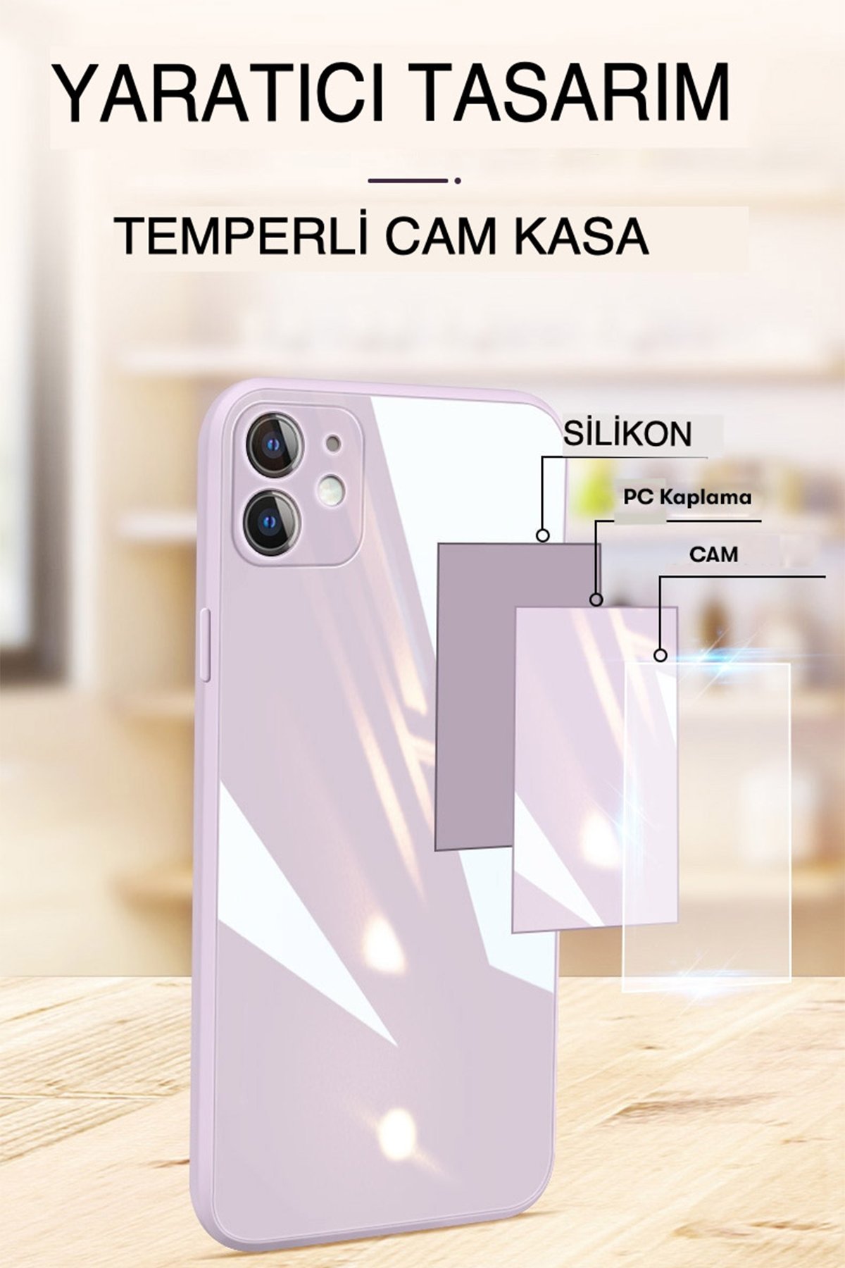 Newface iPhone 14 Kılıf Teleskop Lens Magsafe Silikon Kapak - Titan Gri