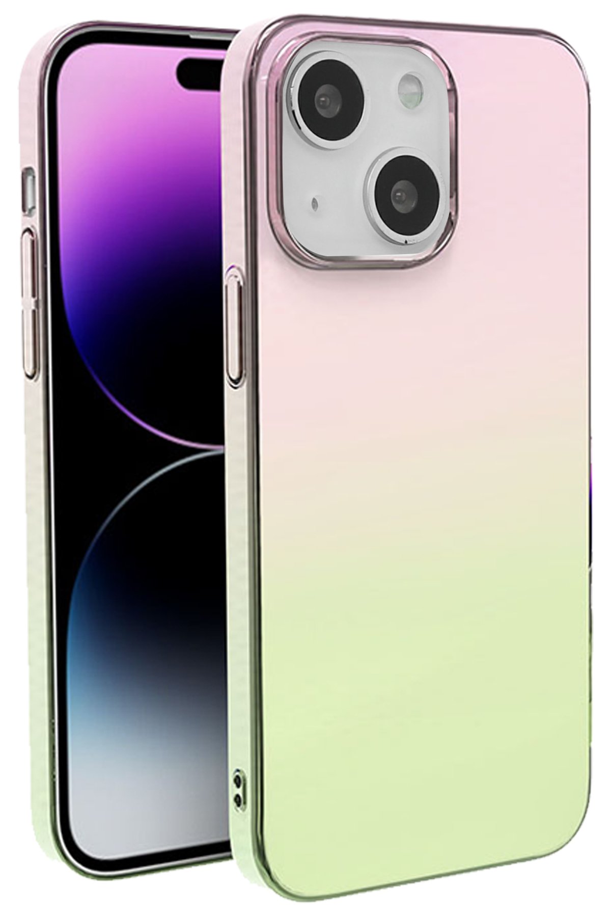 Newface iPhone 14 Plus Kılıf Asya Deri Silikon - Lila