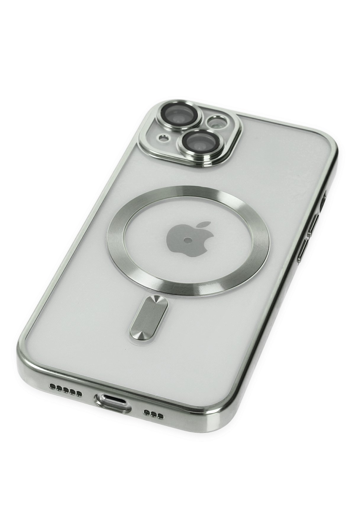 Newface iPhone 14 Plus Kılıf Moshi Lens Magneticsafe Silikon - Füme