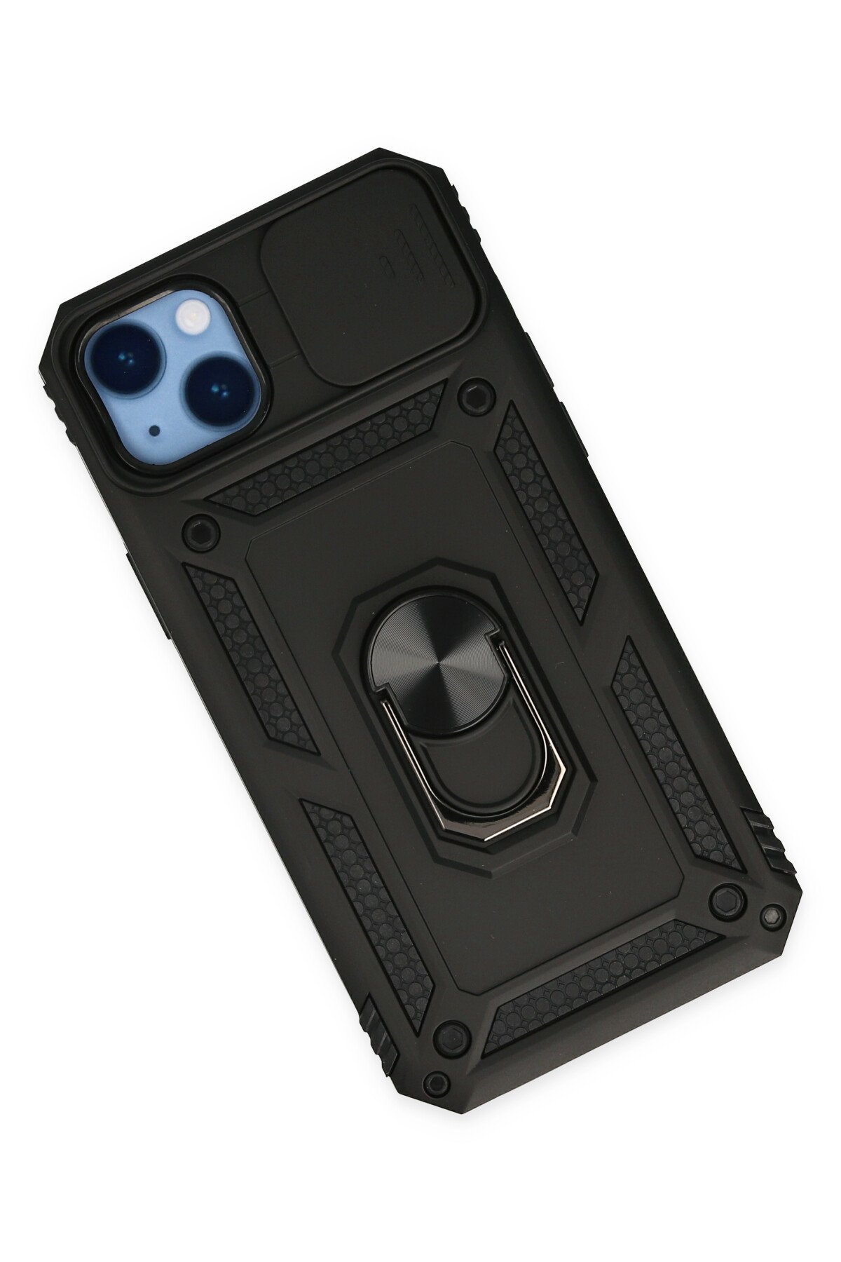 Newface iPhone 14 Plus Kılıf Moshi Lens Magneticsafe Silikon - Siyah